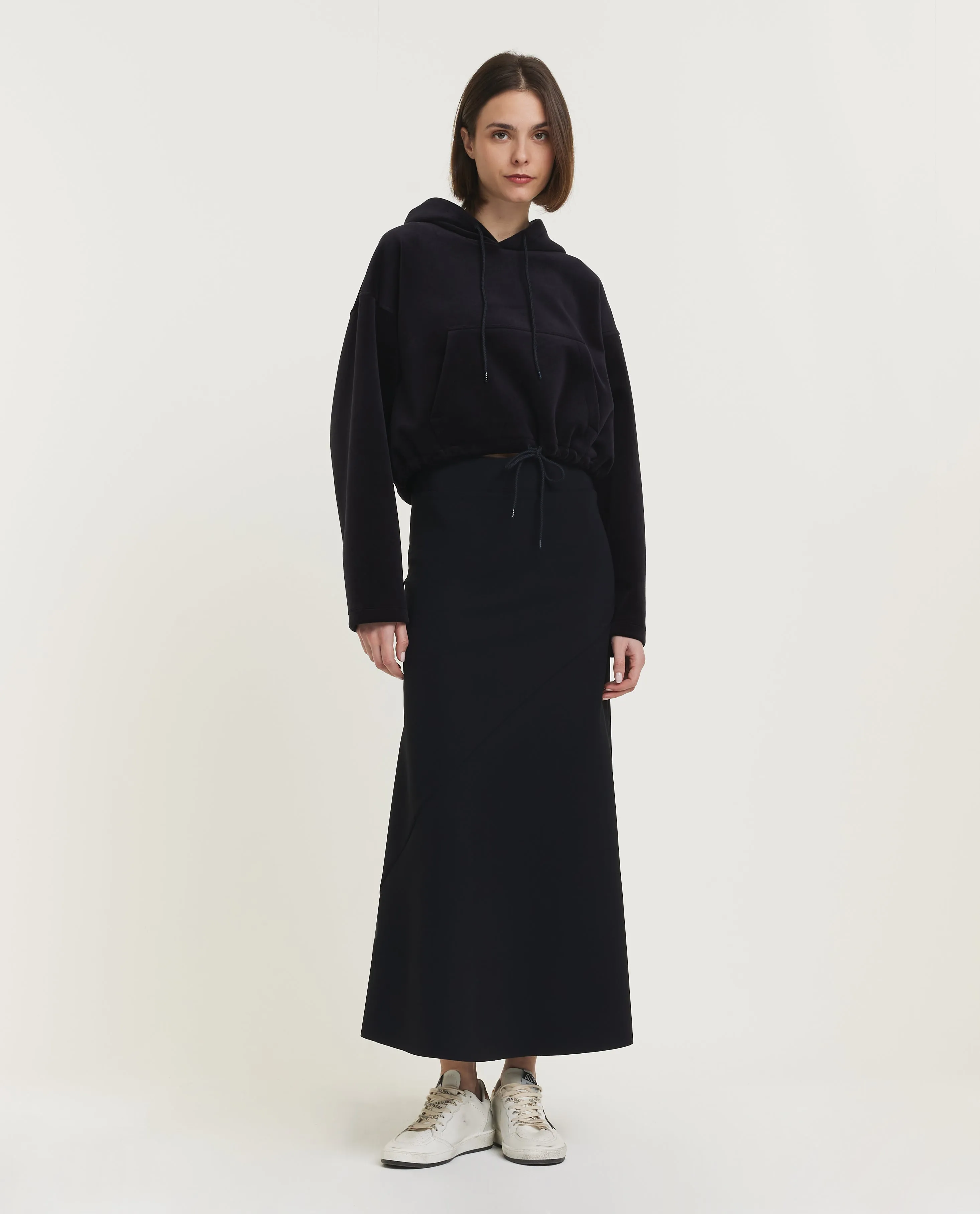 Midi rok - Donkerblauw sold by Pauw Amsterdam