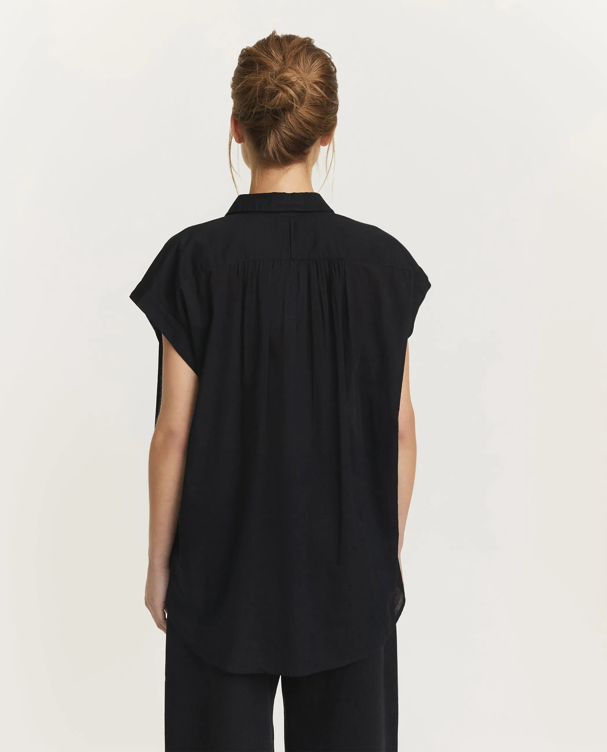 Mouwloze katoenen blouse - Zwart sold by Pauw Amsterdam product image thumbnail 5
