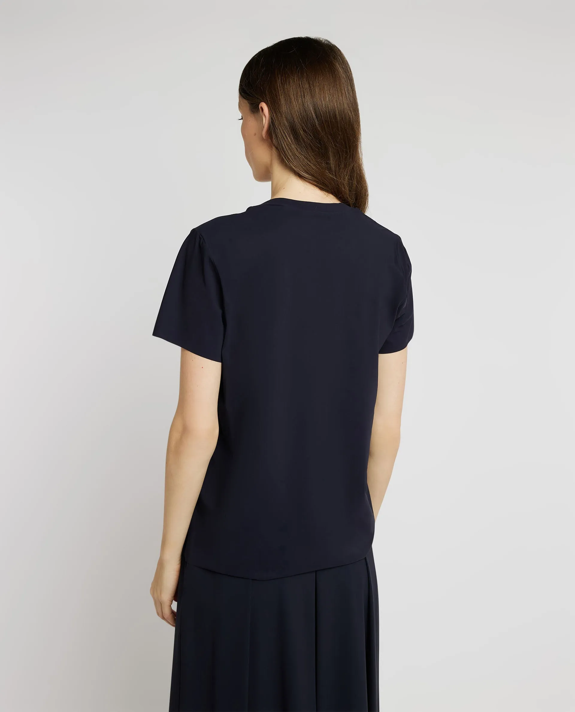 Soepelvallend T-shirt - Donkerblauw sold by Pauw Amsterdam product image thumbnail 3