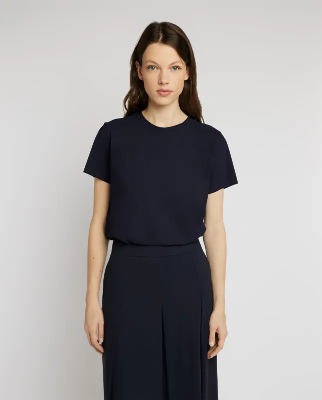 Soepelvallend T-shirt - Donkerblauw sold by Pauw Amsterdam