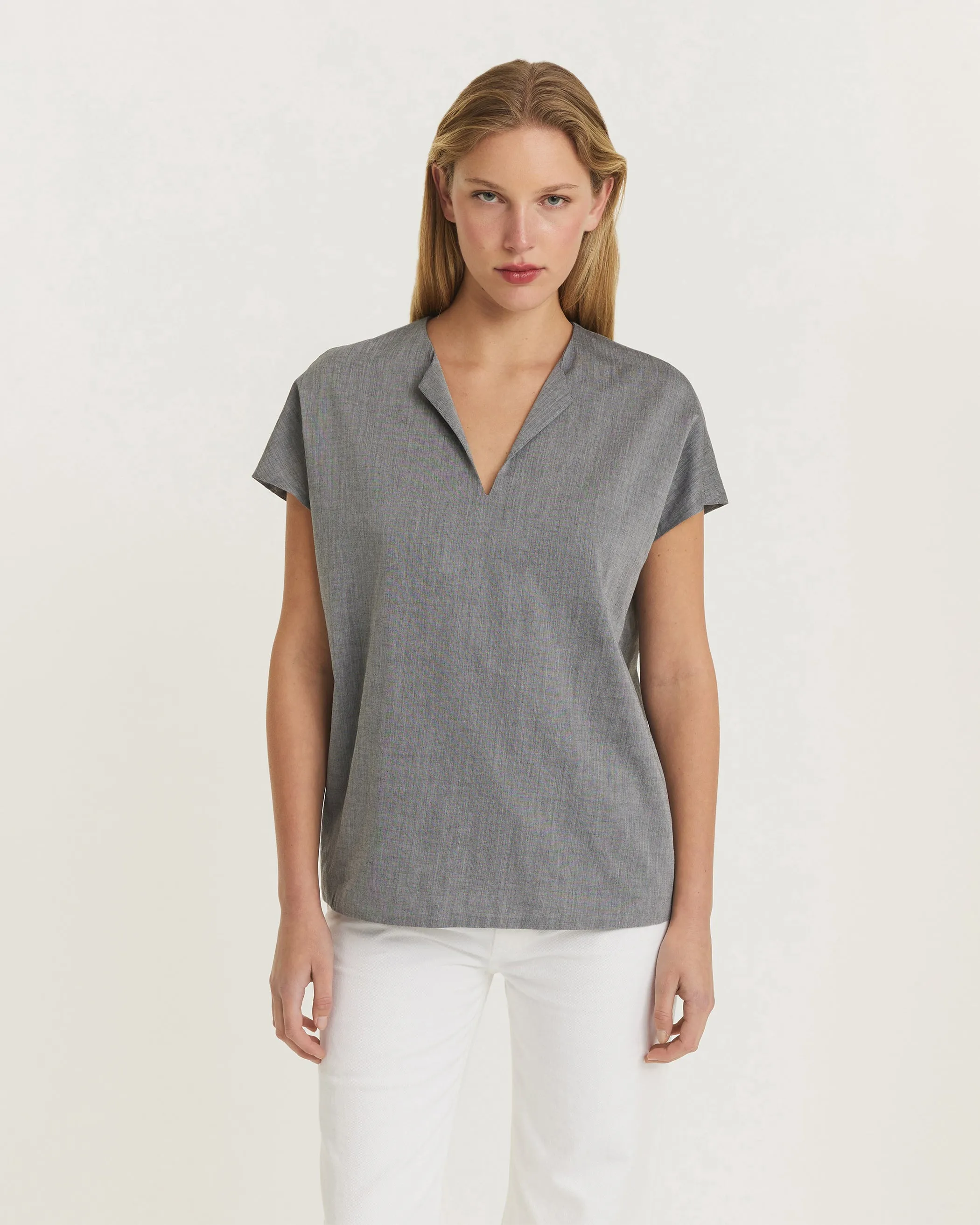 Katoenen top met kapmouwen sold by Pauw Amsterdam