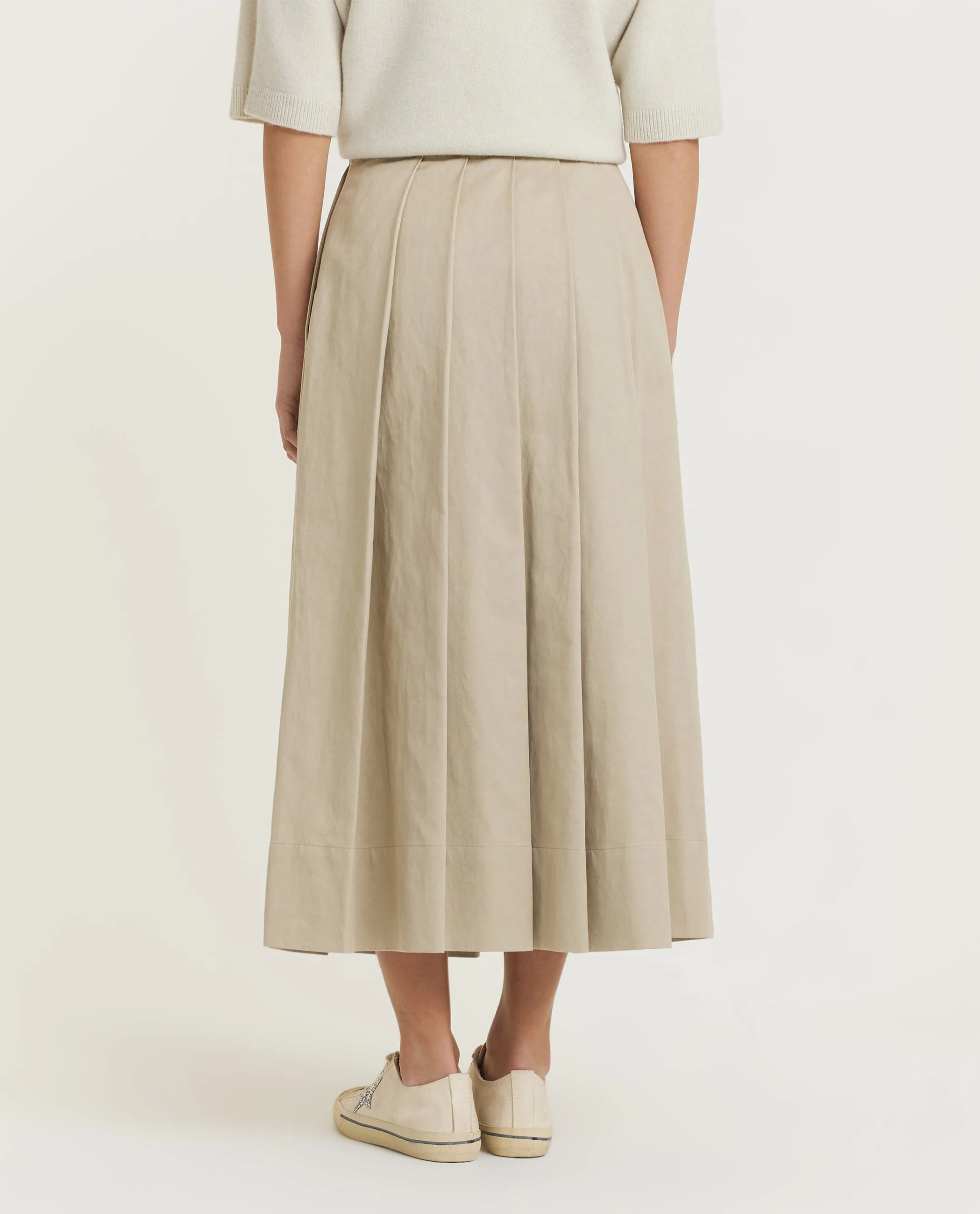 Geplooide maxi rok - Lichtbruin sold by Pauw Amsterdam product image thumbnail 4