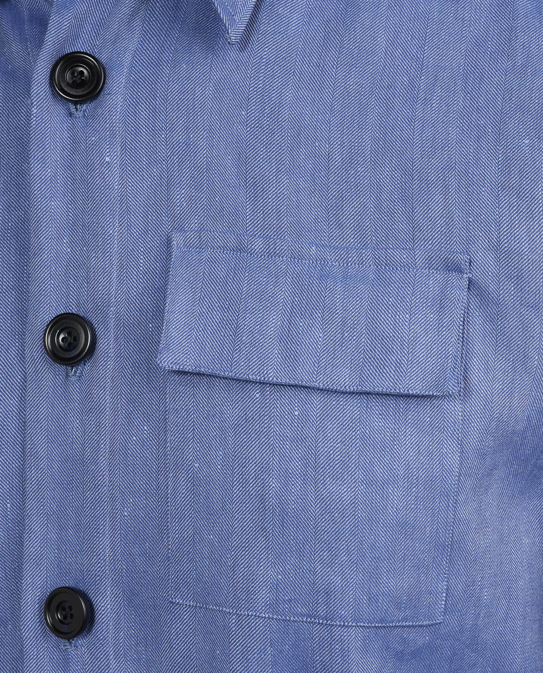 Cashmere Linnen Overshirt - Blauw sold by Pauw Amsterdam product image thumbnail 2