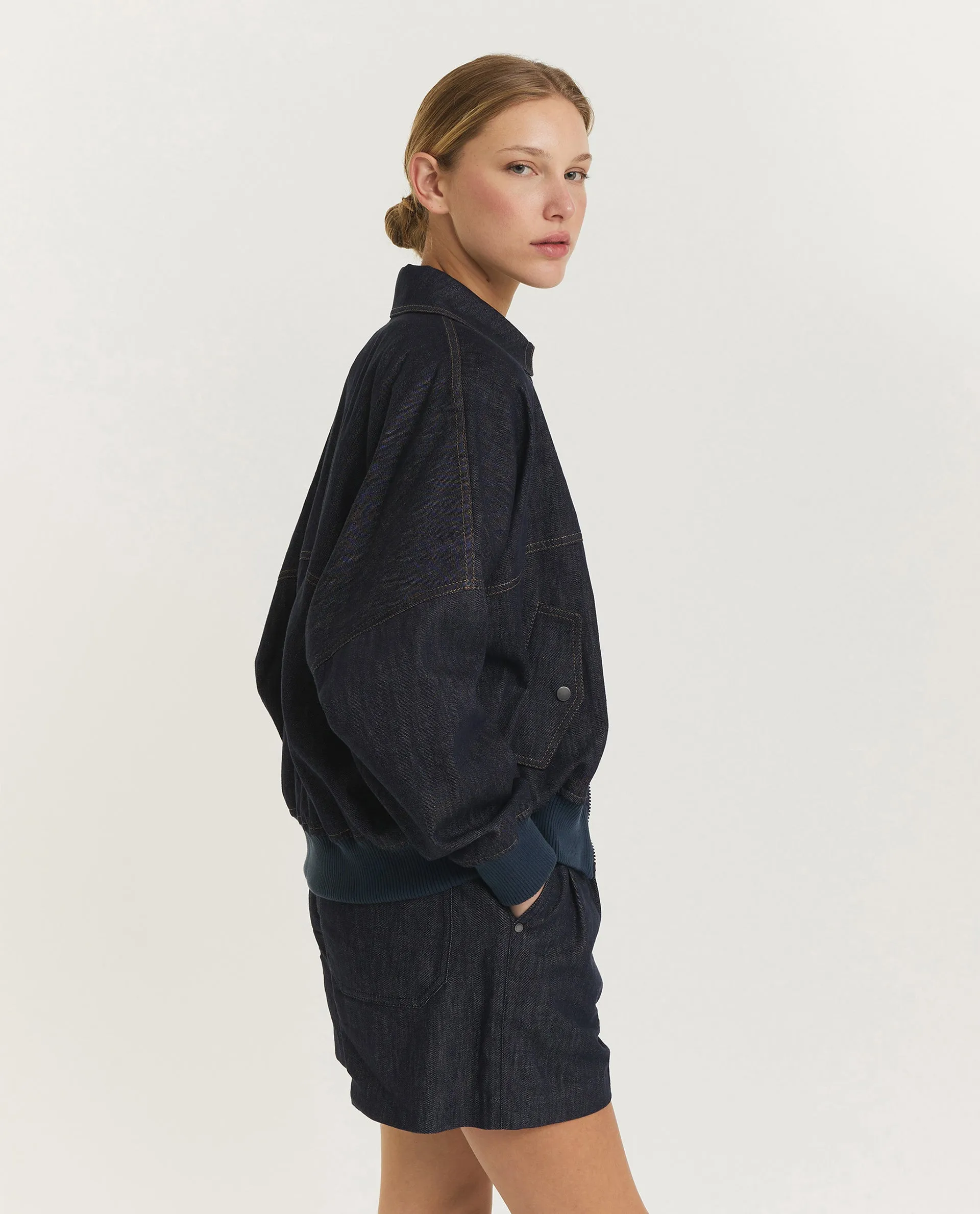 Bomberjack van katoen - Blauw sold by Pauw Amsterdam product image thumbnail 4