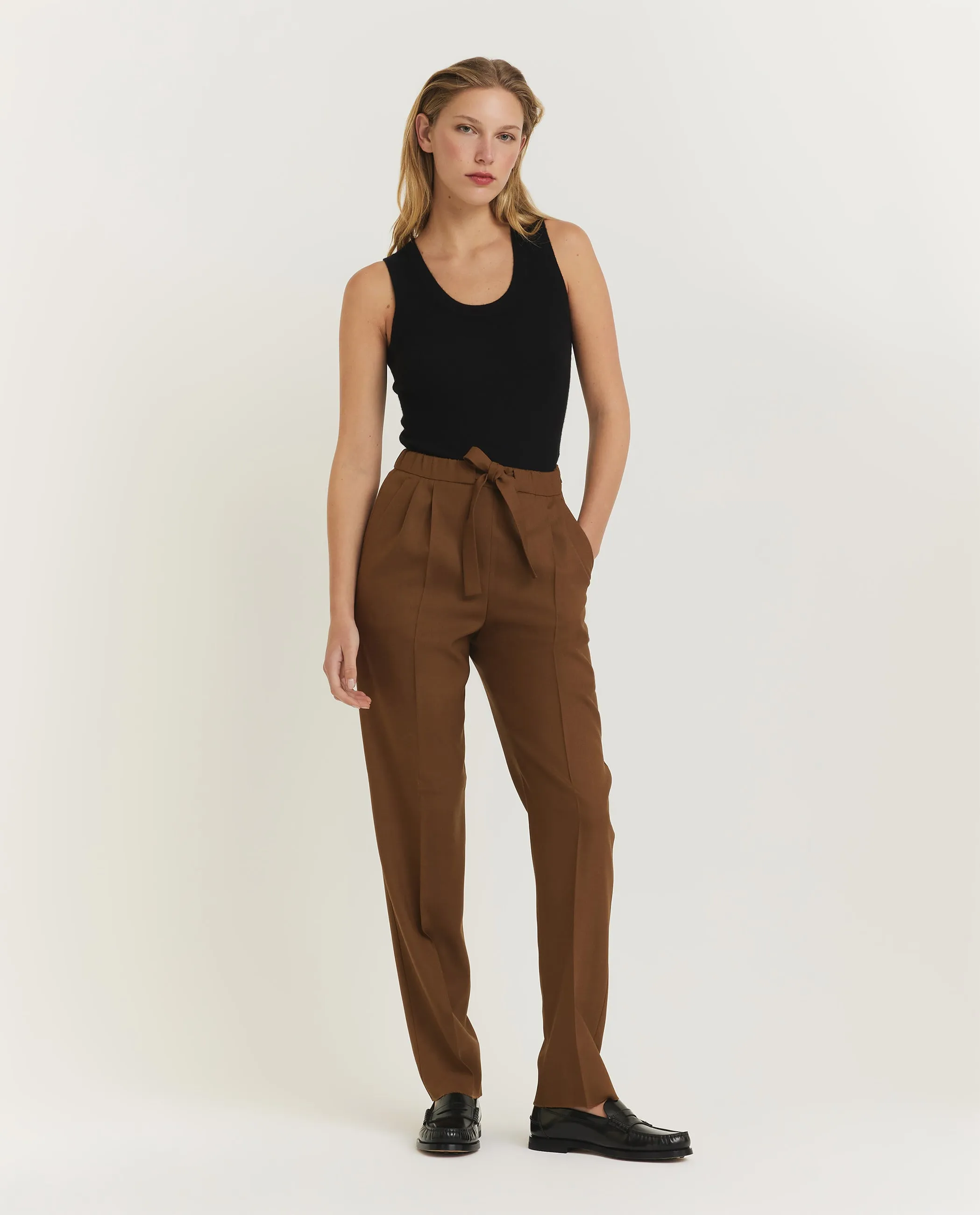 Wol-zijden broek - Bruin sold by Pauw Amsterdam product image thumbnail 2