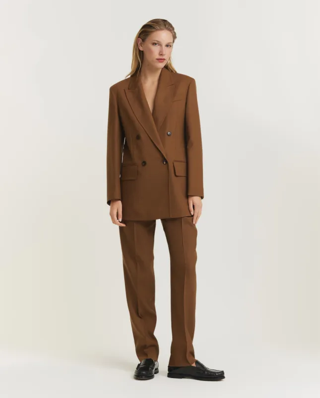 Wol-zijden broek - Bruin sold by Pauw Amsterdam