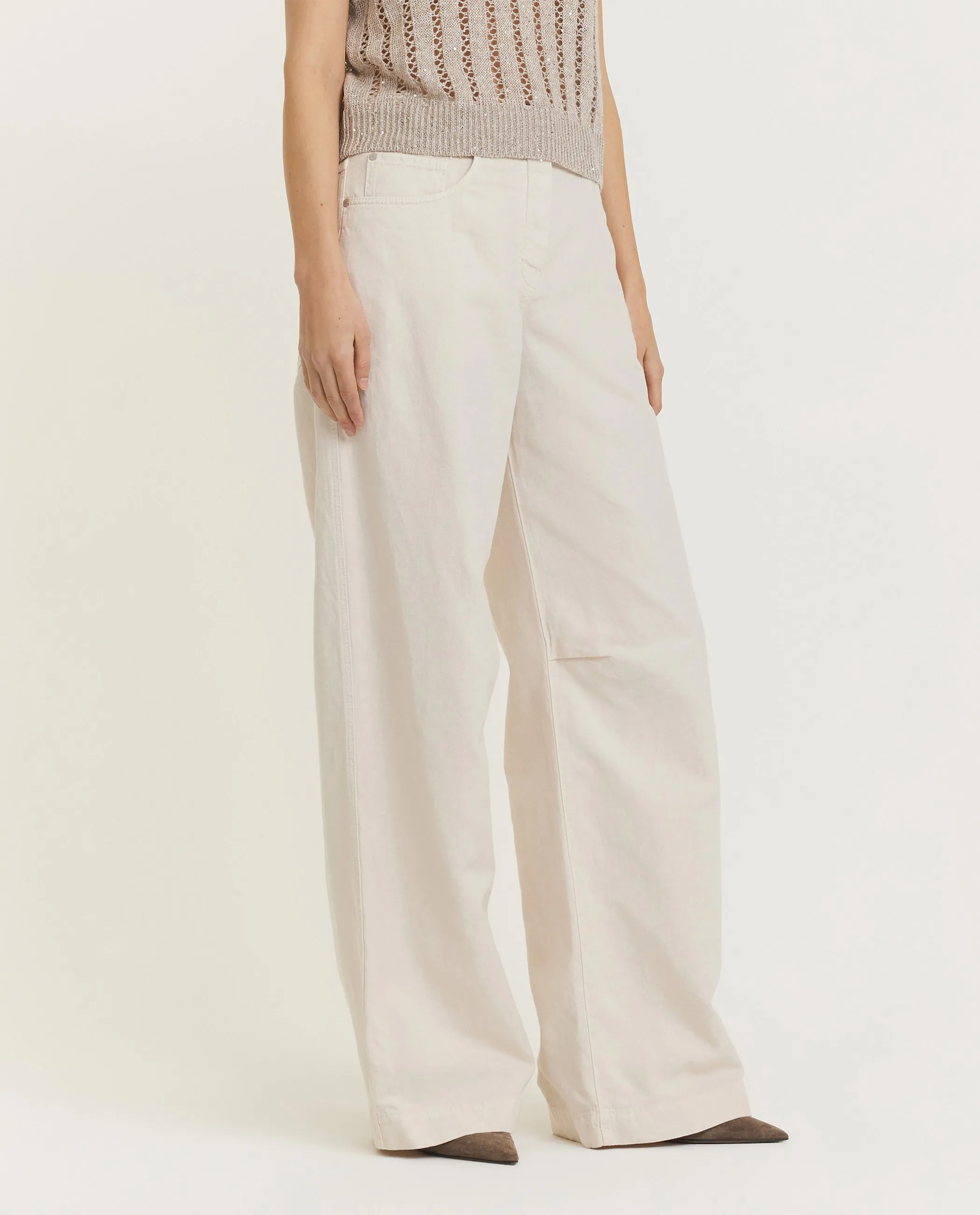 Katoen-linnen jeans - Wit sold by Pauw Amsterdam product image thumbnail 4