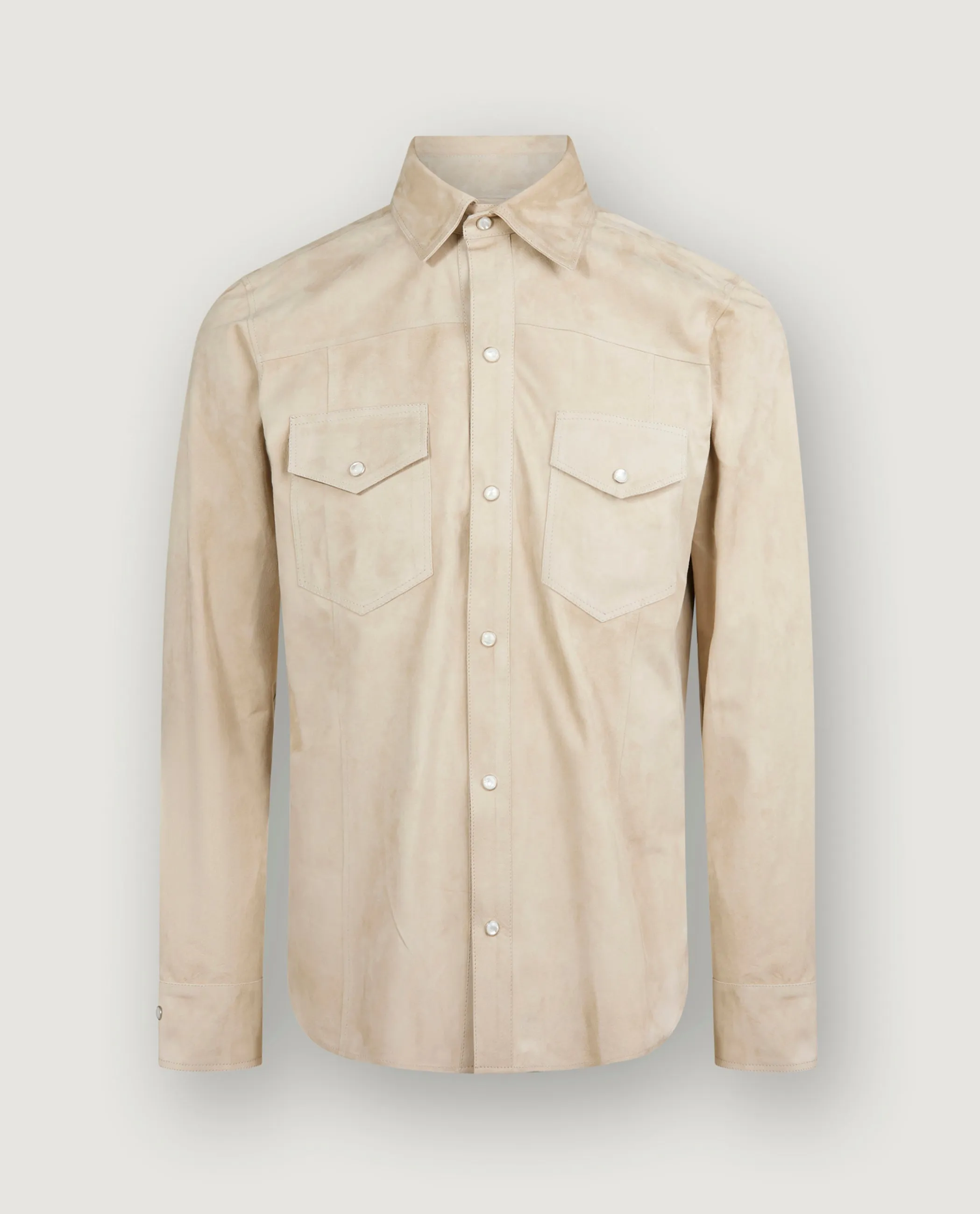 Suede Overshirt - Lichtbruin sold by Pauw Amsterdam