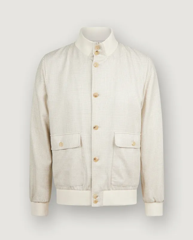 Glencheck Bomber - Ecru sold by Pauw Amsterdam
