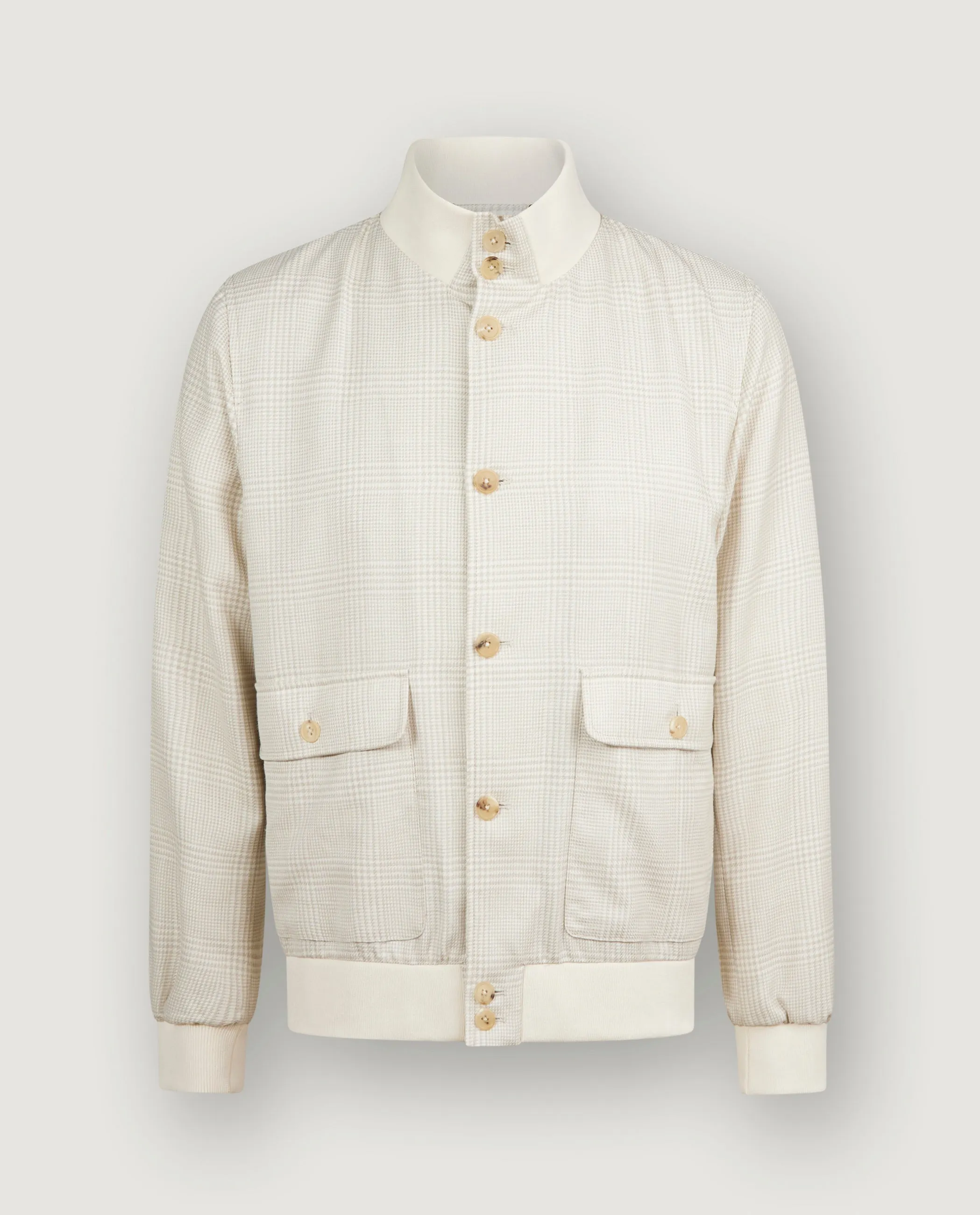 Glencheck Bomber - Ecru sold by Pauw Amsterdam