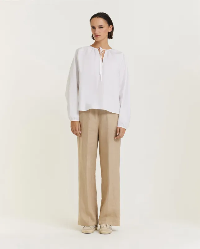 Linnen broek - Lichtbruin sold by Pauw Amsterdam