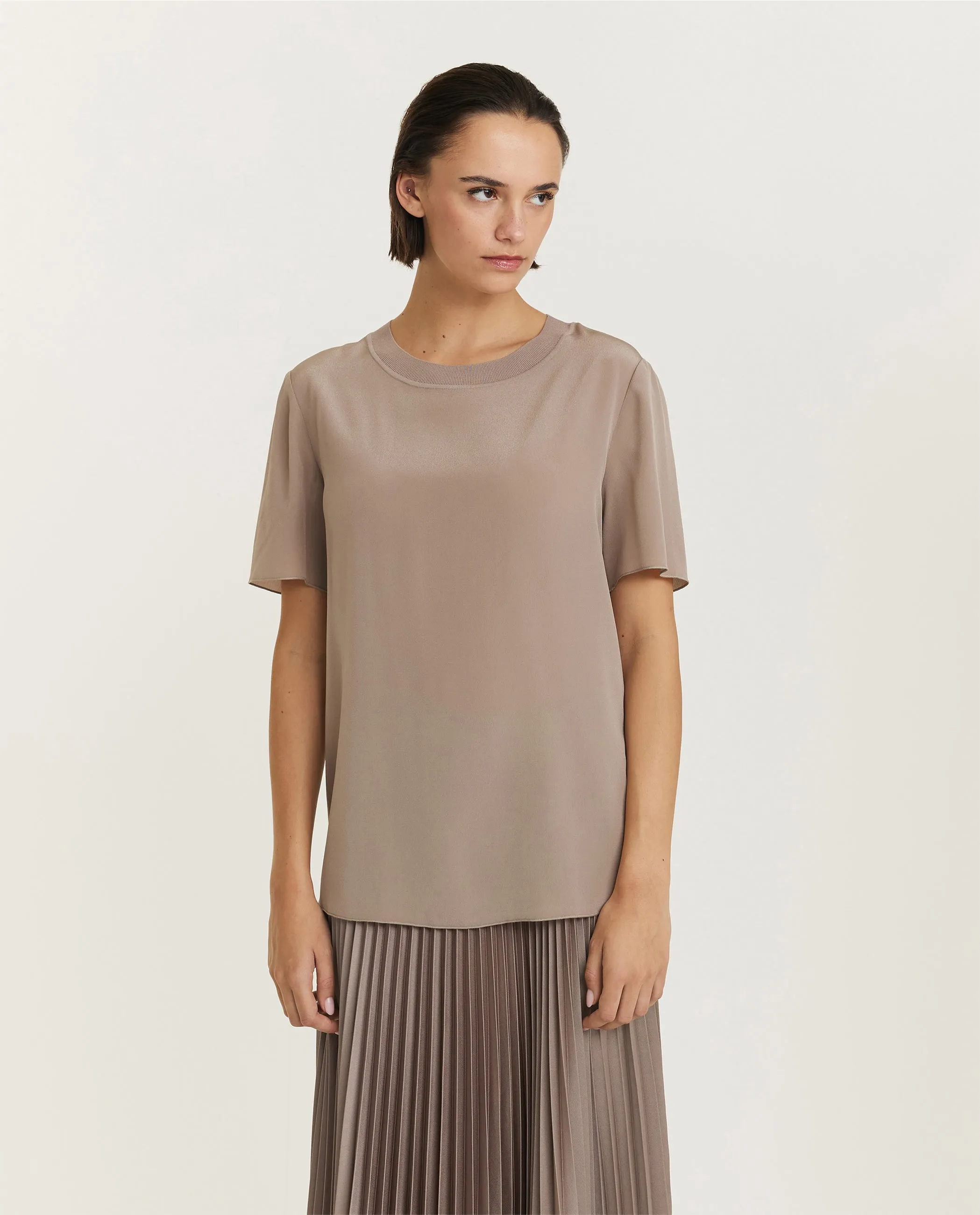 Zijden top - Bruin sold by Pauw Amsterdam