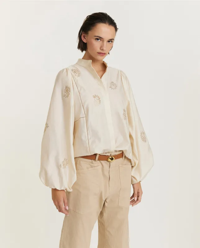 Volumineuze blouse - Ecru sold by Pauw Amsterdam
