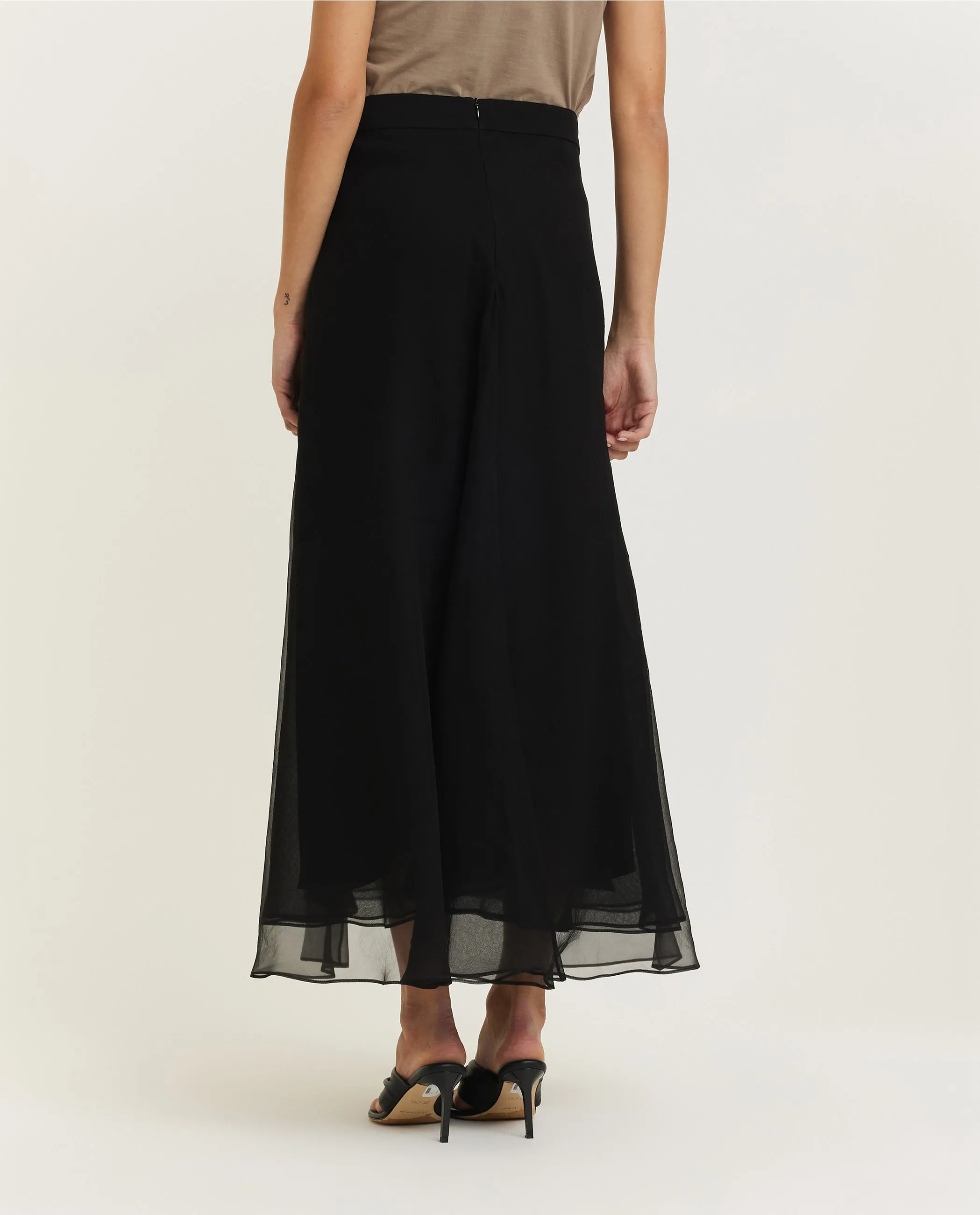 Silk maxi skirt - Zwart sold by Pauw Amsterdam product image thumbnail 5