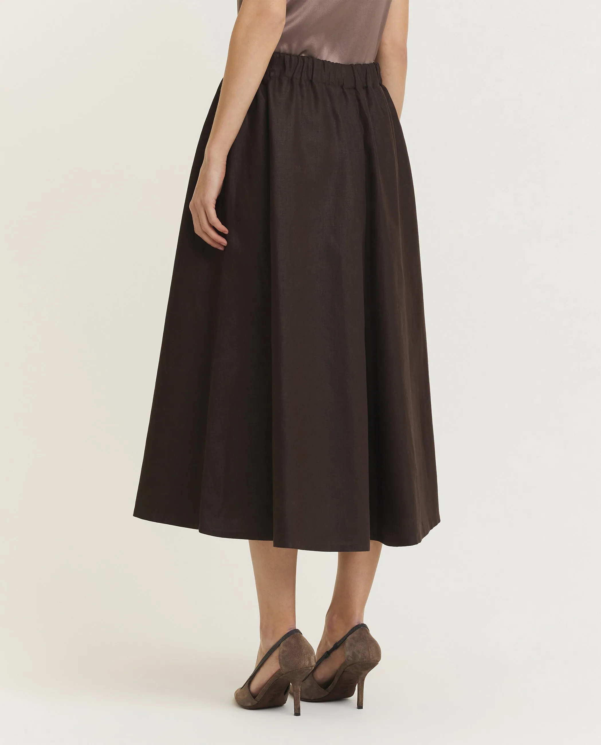Linnen maxi rok - Bruin sold by Pauw Amsterdam product image thumbnail 4