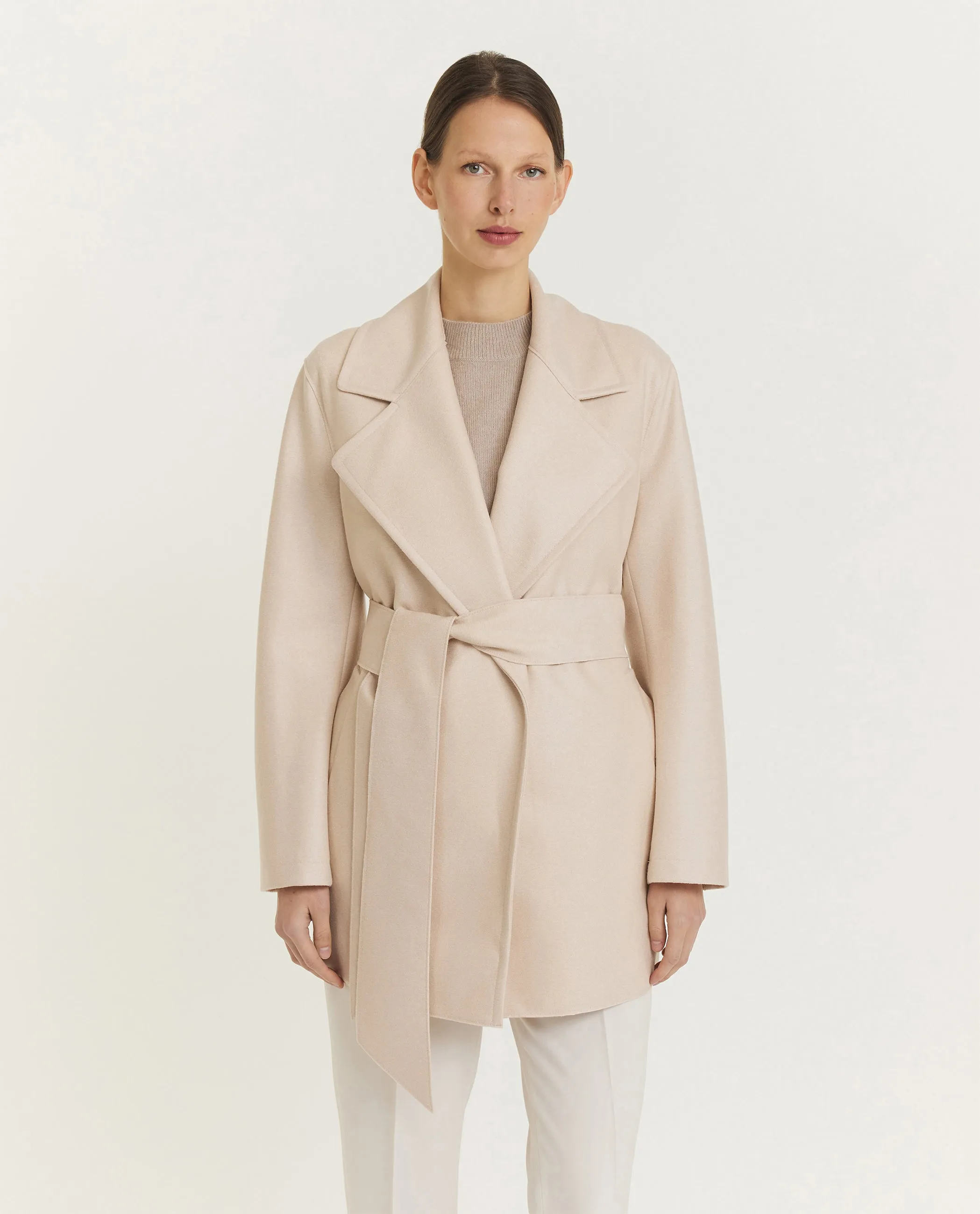 Wollen Jas met Ceintuur - Ecru sold by Pauw Amsterdam