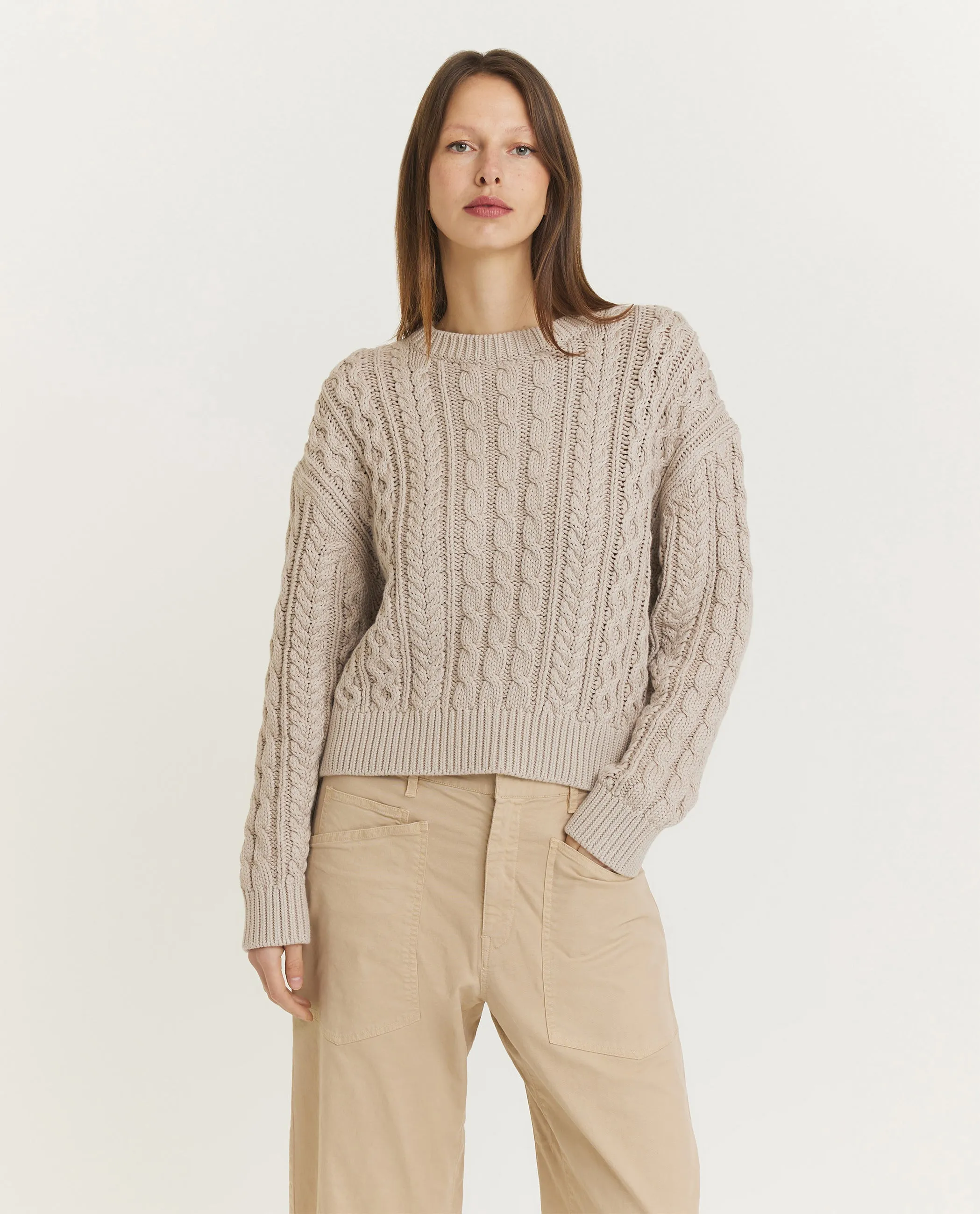 Katoenen trui - Lichtgrijs sold by Pauw Amsterdam