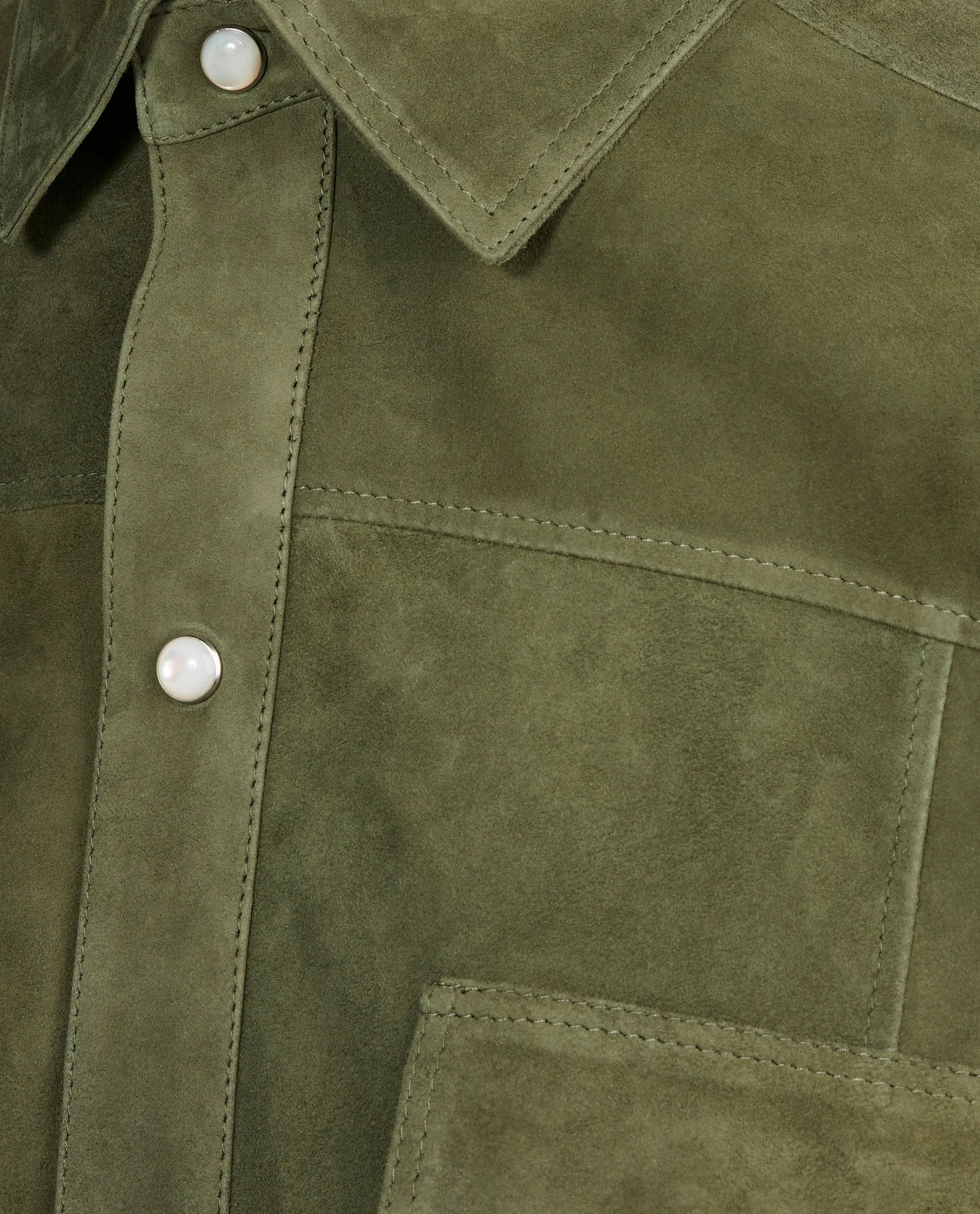 Suede Overshirt - Groen sold by Pauw Amsterdam product image thumbnail 2