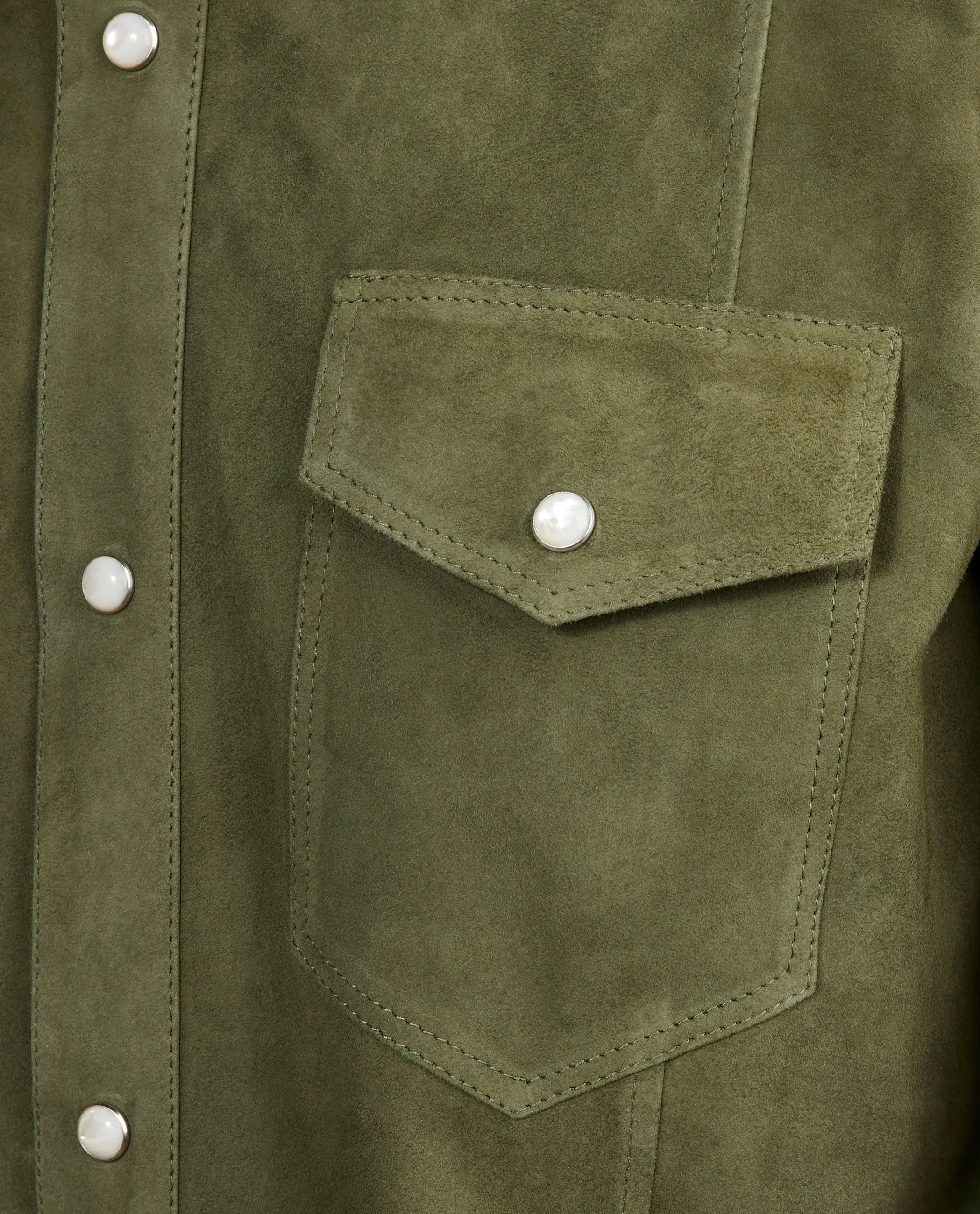 Suede Overshirt - Groen sold by Pauw Amsterdam product image thumbnail 4