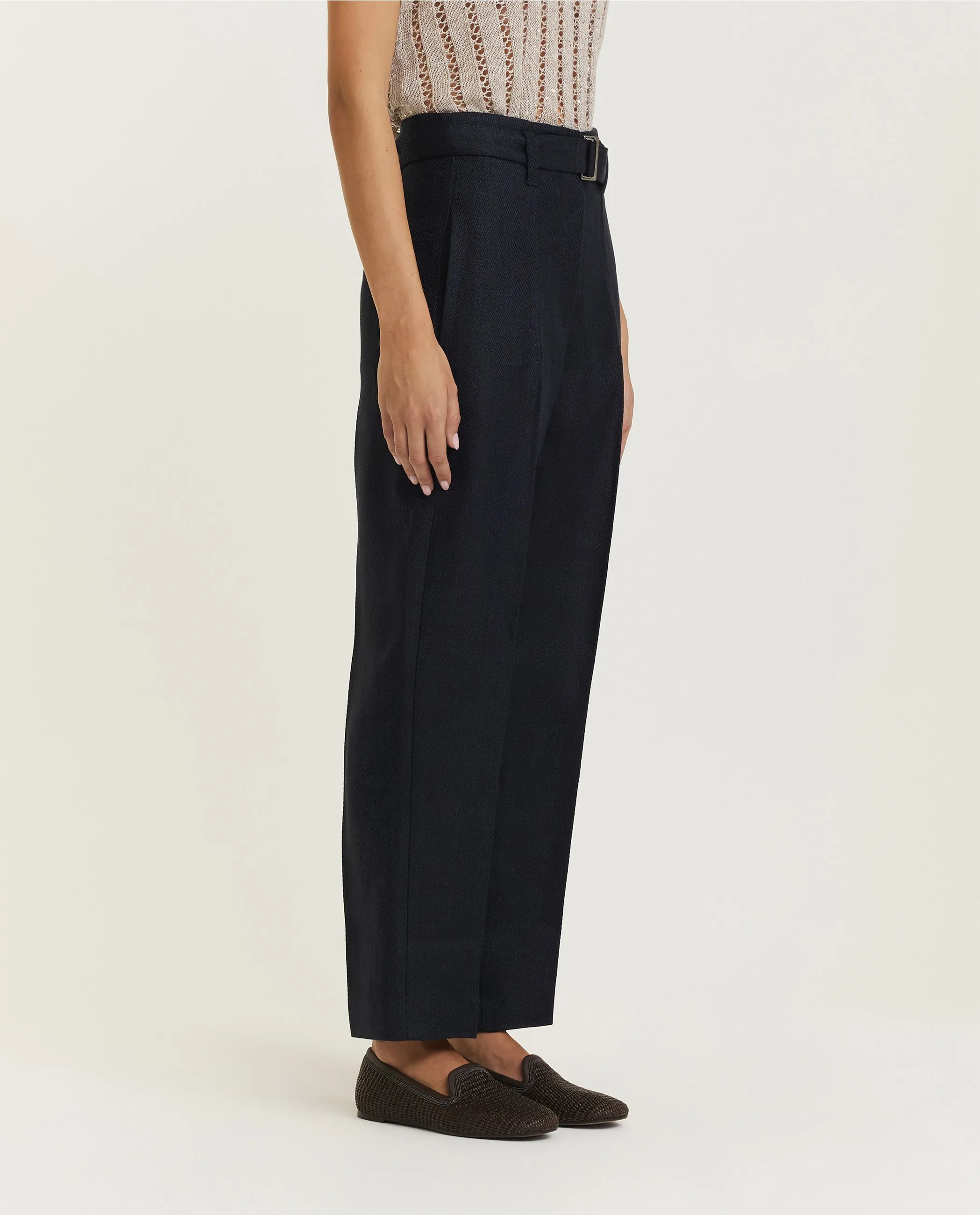 Rechte linnen broek - Blauw sold by Pauw Amsterdam product image thumbnail 4