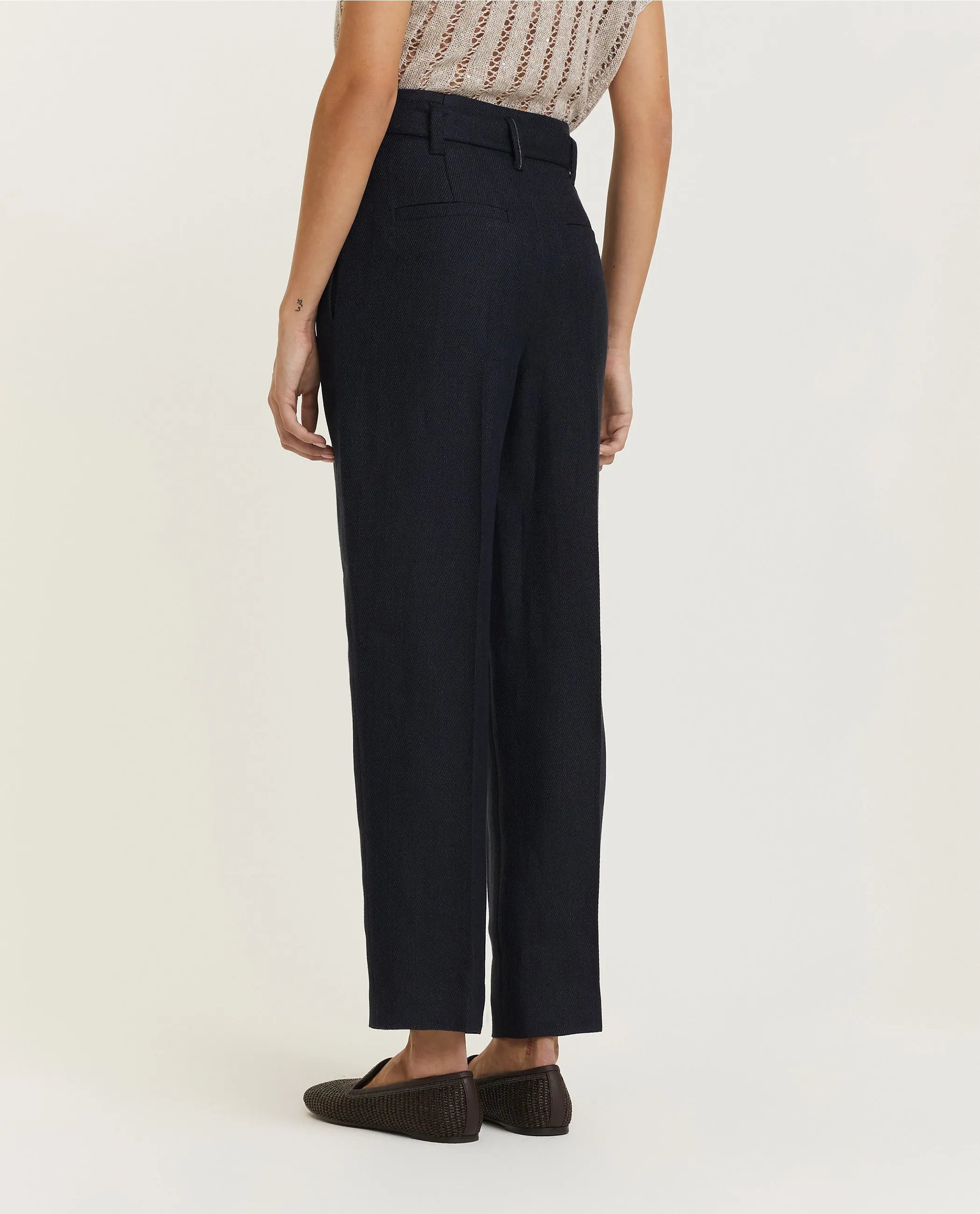 Rechte linnen broek - Blauw sold by Pauw Amsterdam product image thumbnail 5