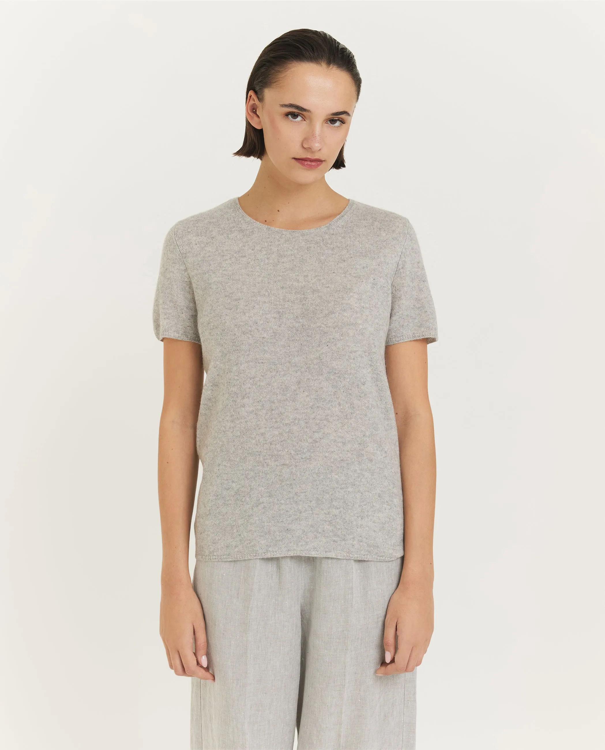 Cashmere T-shirt - Grijs sold by Pauw Amsterdam