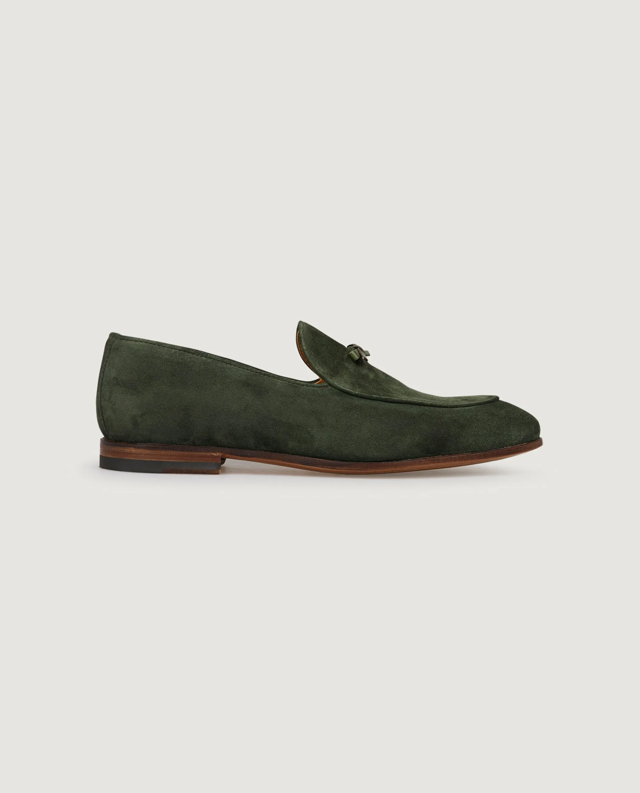 Suede Belgian Loafers - Groen sold by Pauw Amsterdam