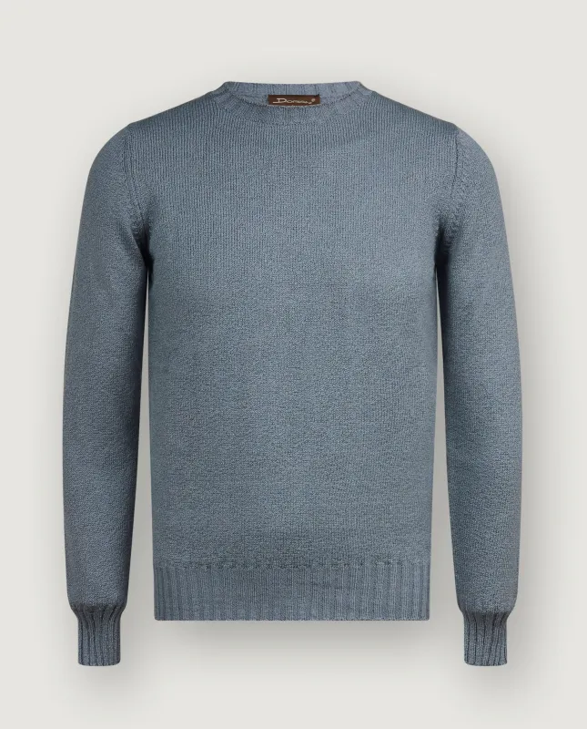 Boucle Ronde Hals Trui - Blauw sold by Pauw Amsterdam