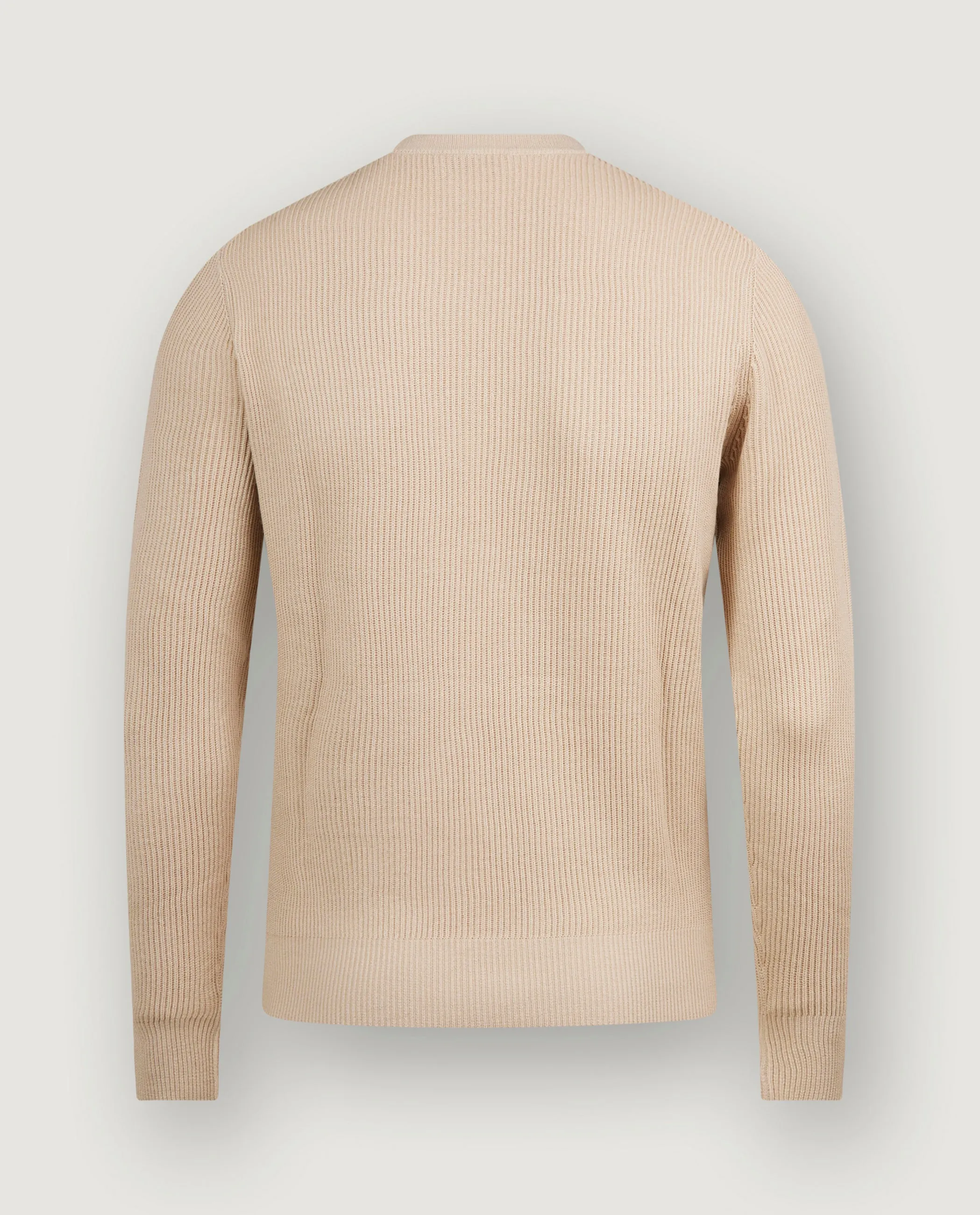 Geribde Ronde Hals Trui - Lichtbruin sold by Pauw Amsterdam product image thumbnail 5