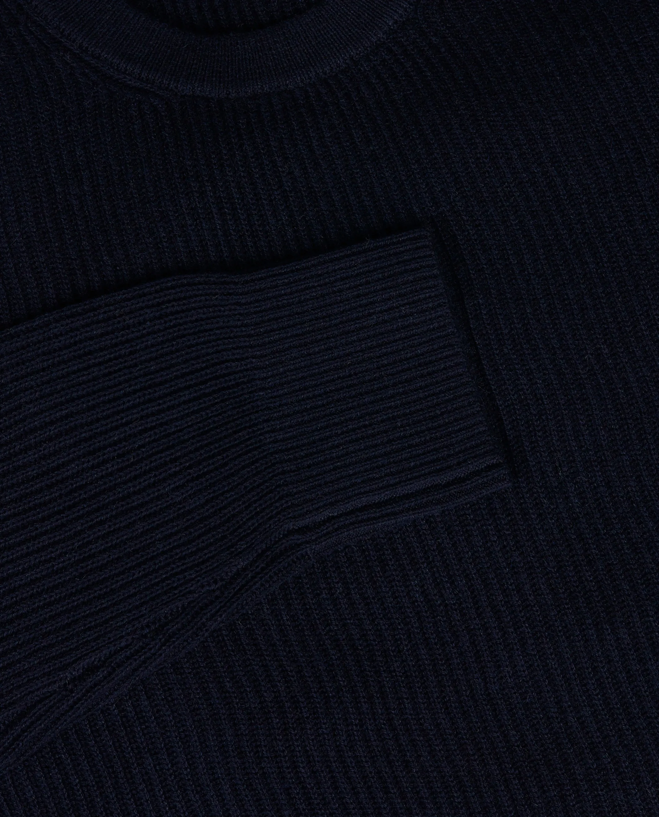 Geribde Ronde Hals Trui - Donkerblauw sold by Pauw Amsterdam product image thumbnail 4