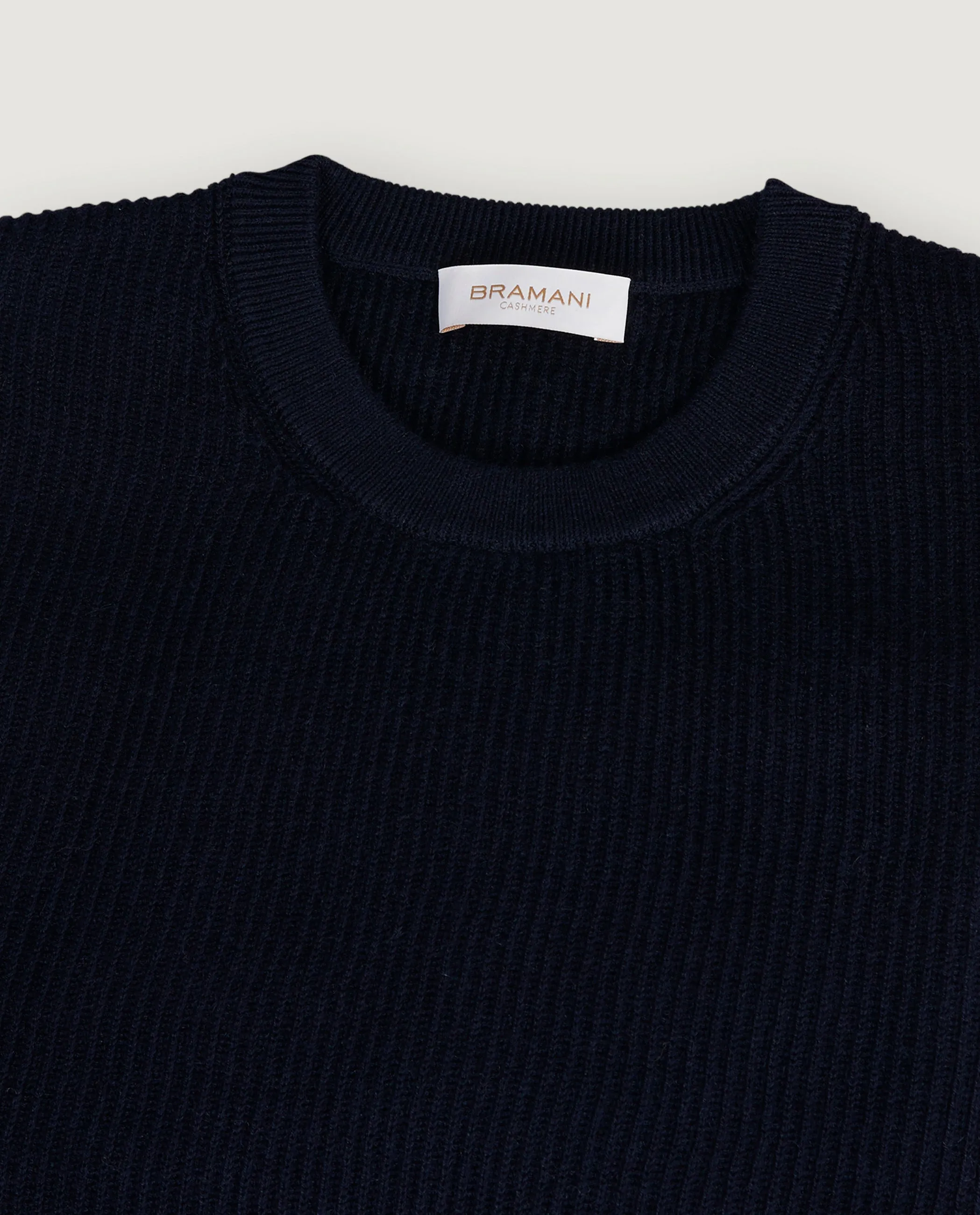 Geribde Ronde Hals Trui - Donkerblauw sold by Pauw Amsterdam product image thumbnail 2