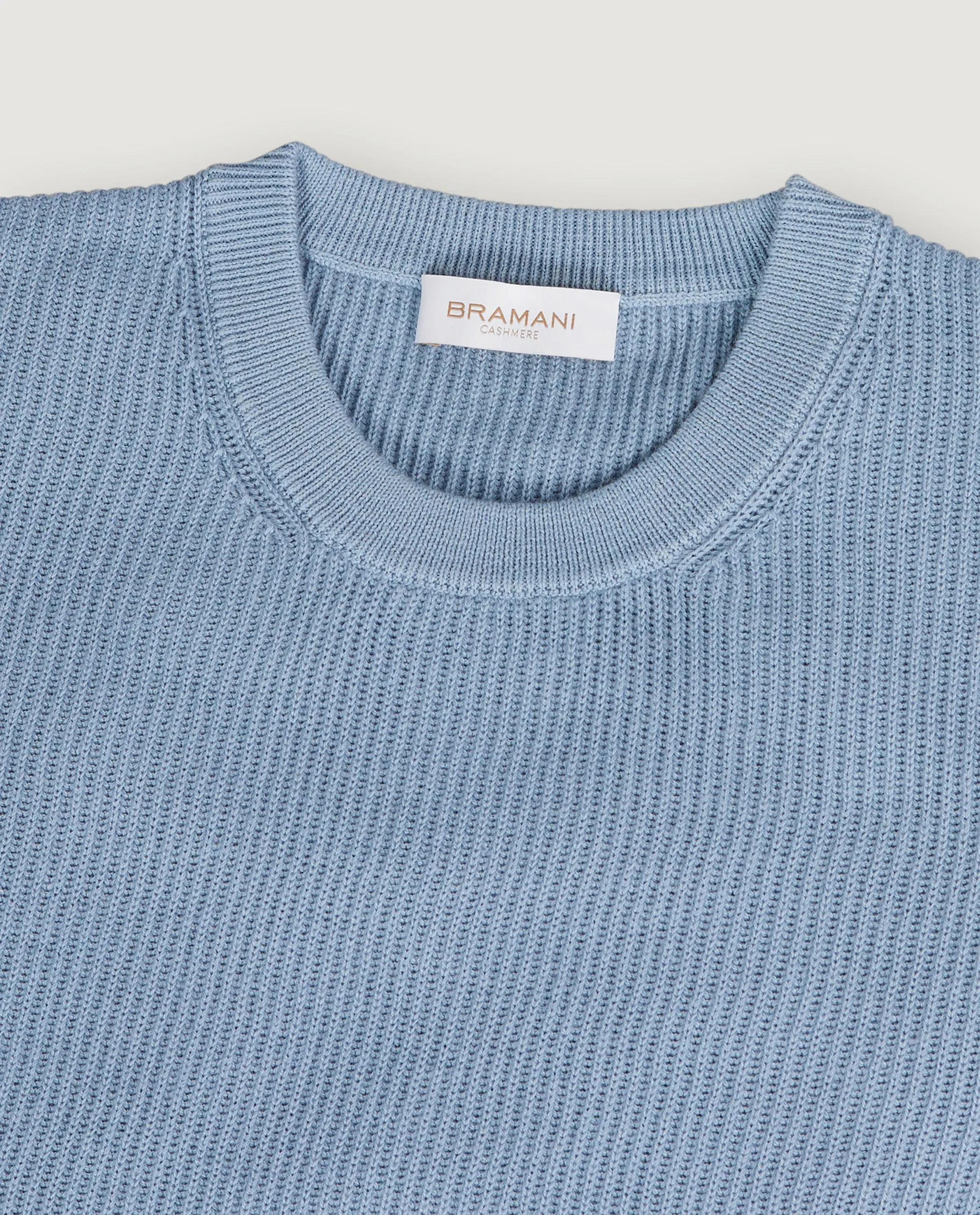 Geribde Ronde Hals Trui - Lichtblauw sold by Pauw Amsterdam product image thumbnail 2