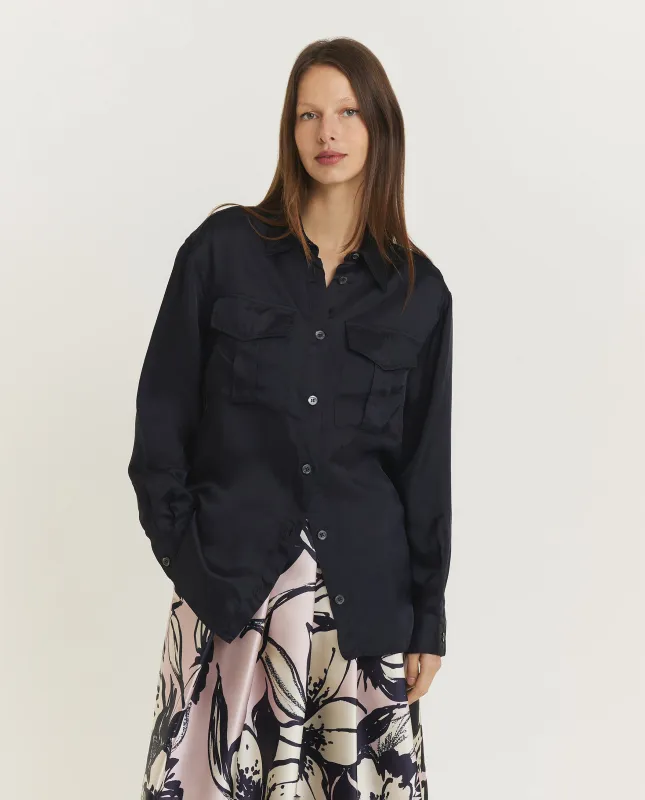 Oversized blouse - Blauw made by Pauw Amsterdam