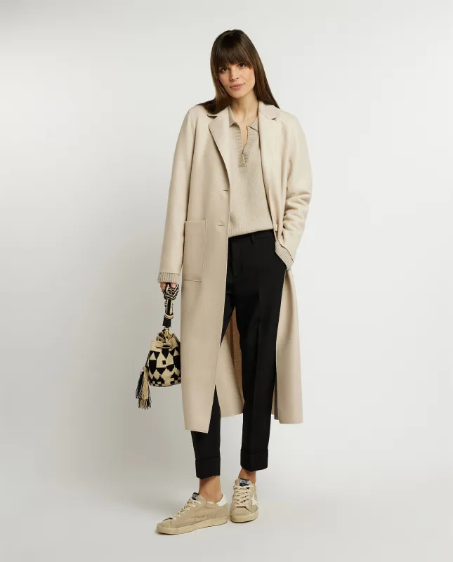 Lange Wollen Overjas - Lichtbruin sold by Pauw Amsterdam