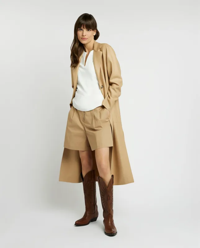 Lange Wollen Overjas - Lichtbruin sold by Pauw Amsterdam