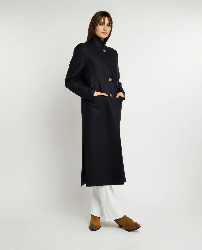 Lange Wollen Overjas - Blauw sold by Pauw Amsterdam