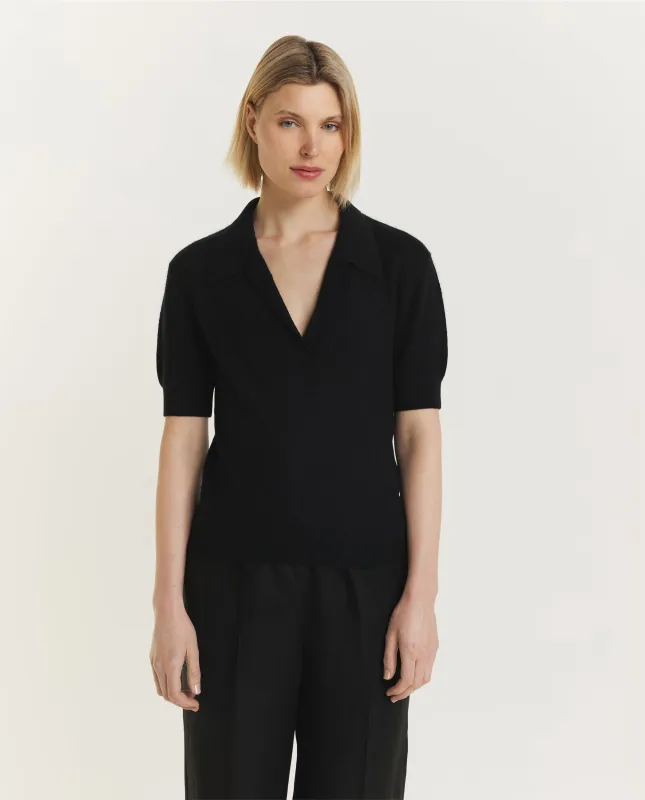 Cashmere Polo - Zwart sold by Pauw Amsterdam