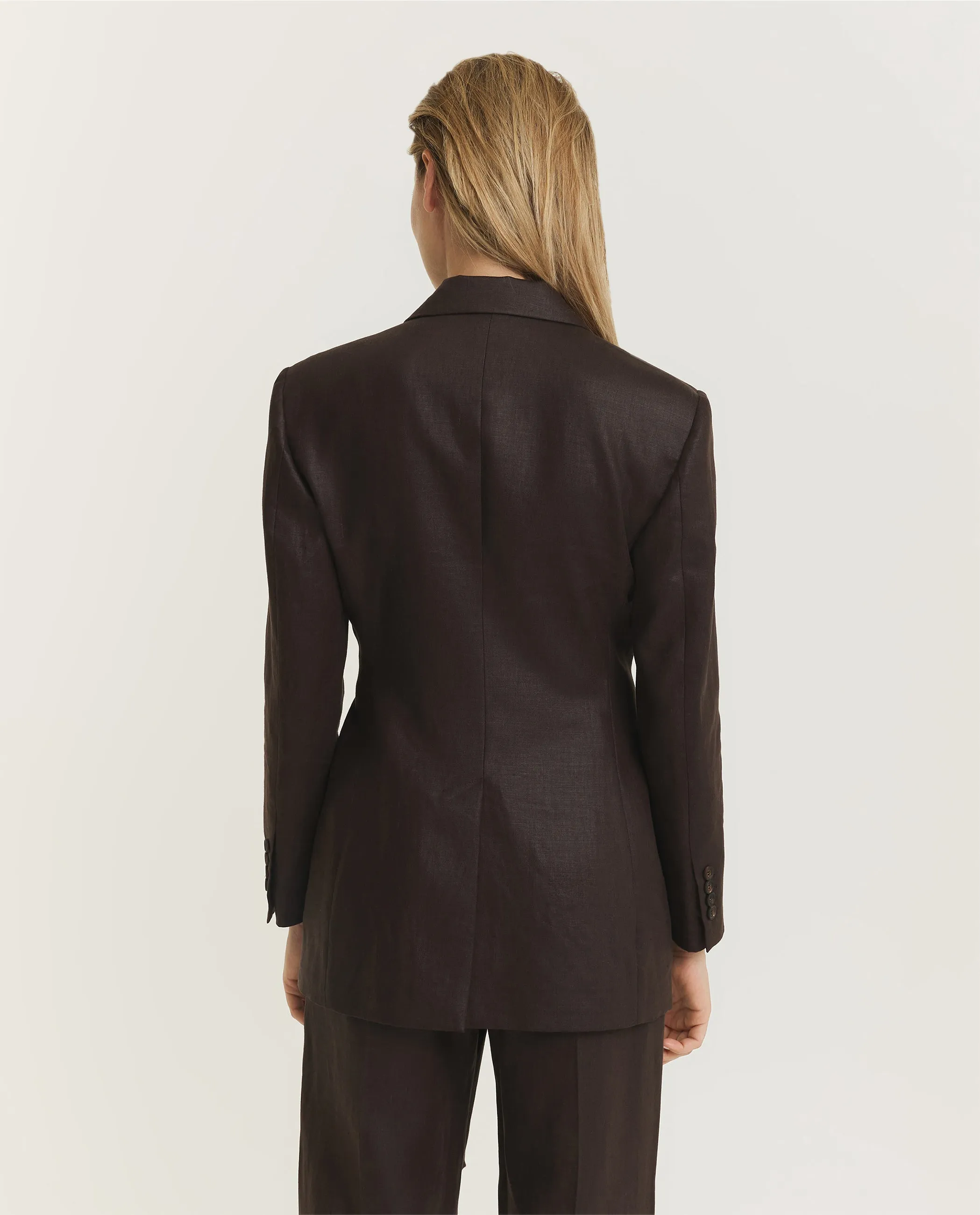 Linnen blazer - Bruin sold by Pauw Amsterdam product image thumbnail 5