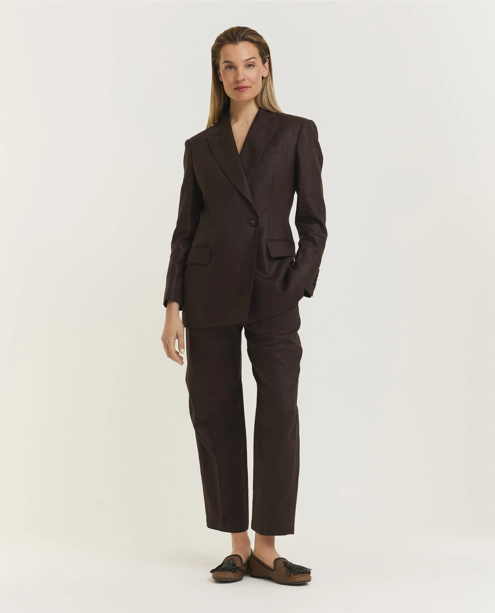 Linnen blazer - Bruin sold by Pauw Amsterdam product image thumbnail 3