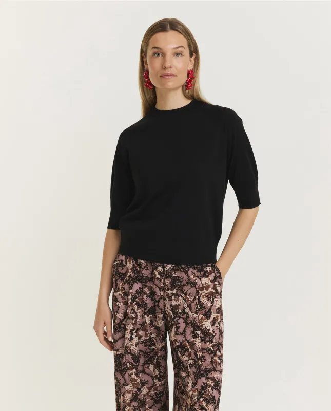 Merino wollen top - Zwart made by Dries Van Noten
