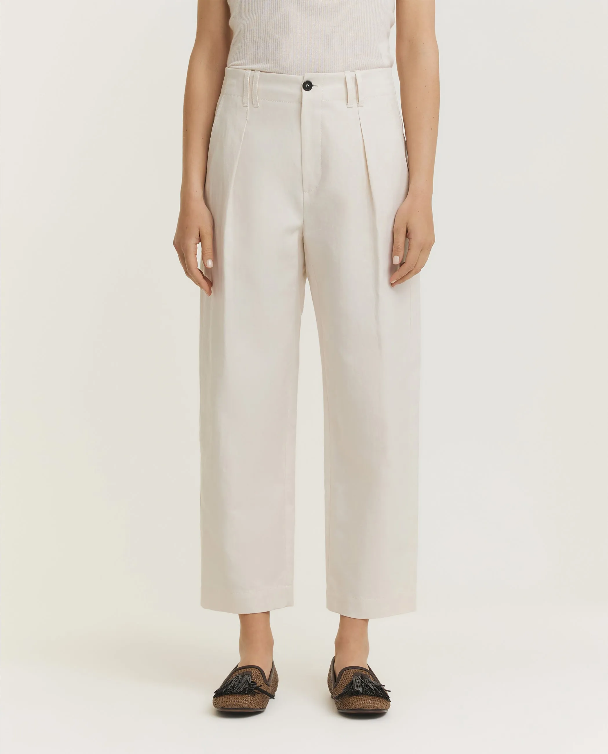 Katoen-linnen broek - Ecru sold by Pauw Amsterdam
