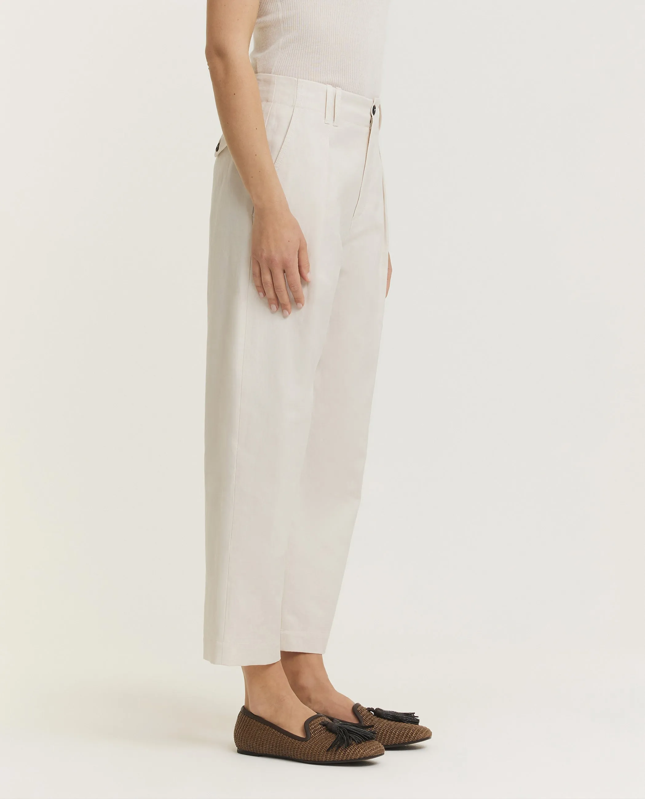 Katoen-linnen broek - Ecru sold by Pauw Amsterdam product image thumbnail 4