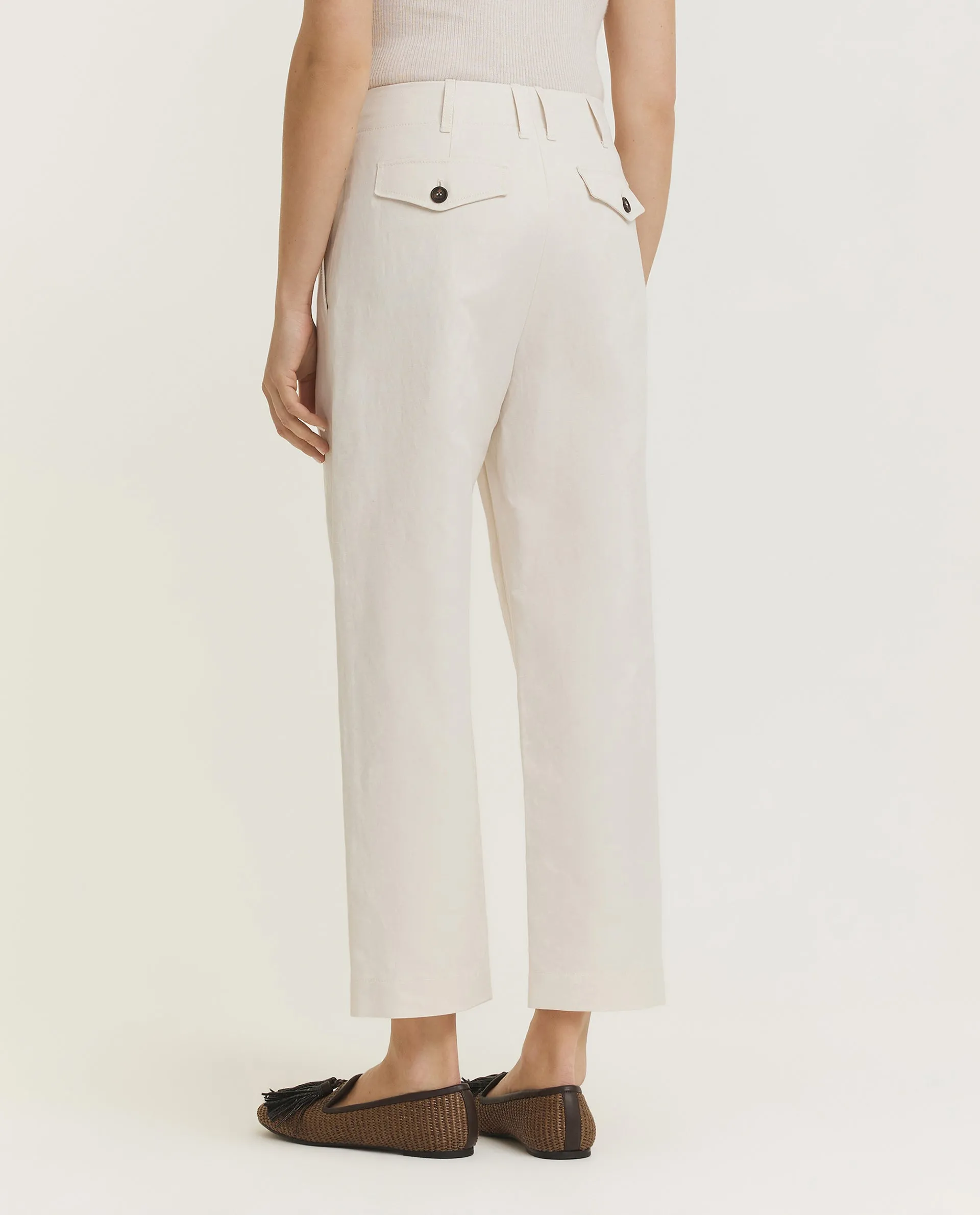 Katoen-linnen broek - Ecru sold by Pauw Amsterdam product image thumbnail 5