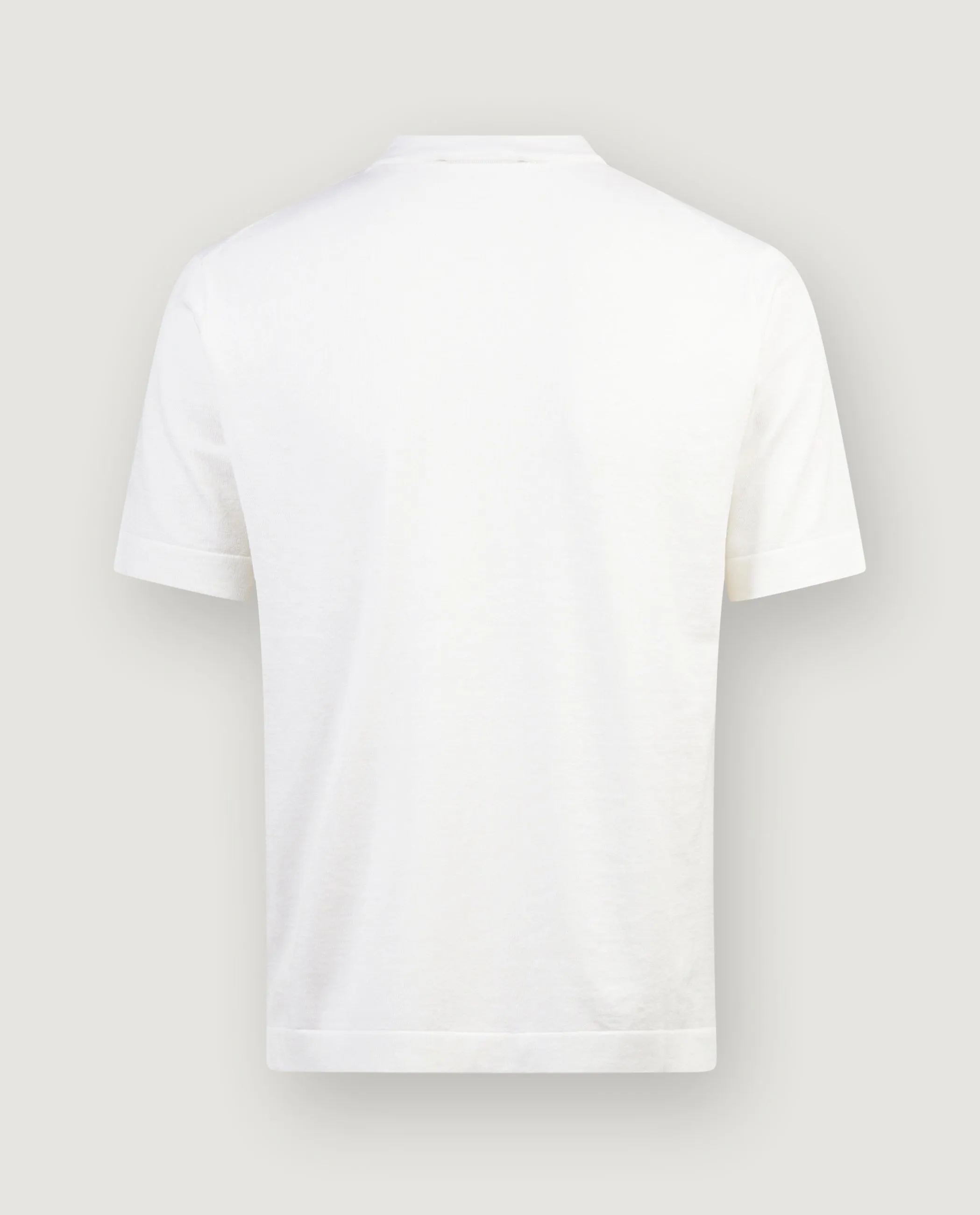 Katoen Zijde T-Shirt - Wit sold by Pauw Amsterdam product image thumbnail 3