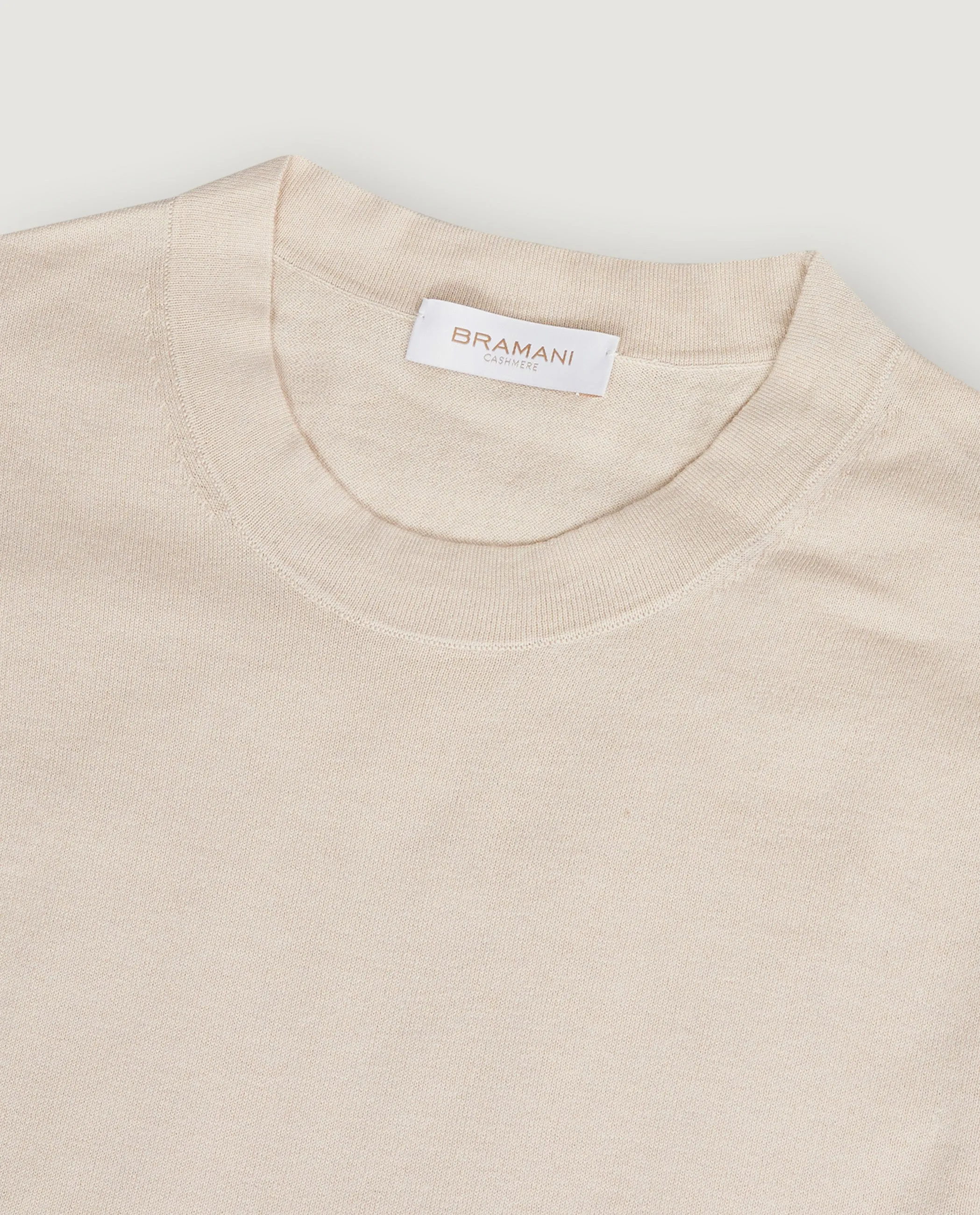 Katoen Zijde Trui - Lichtbruin sold by Pauw Amsterdam product image thumbnail 2