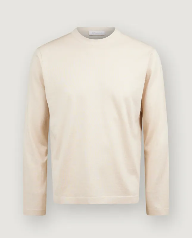 Katoen Zijde Trui - Lichtbruin sold by Pauw Amsterdam