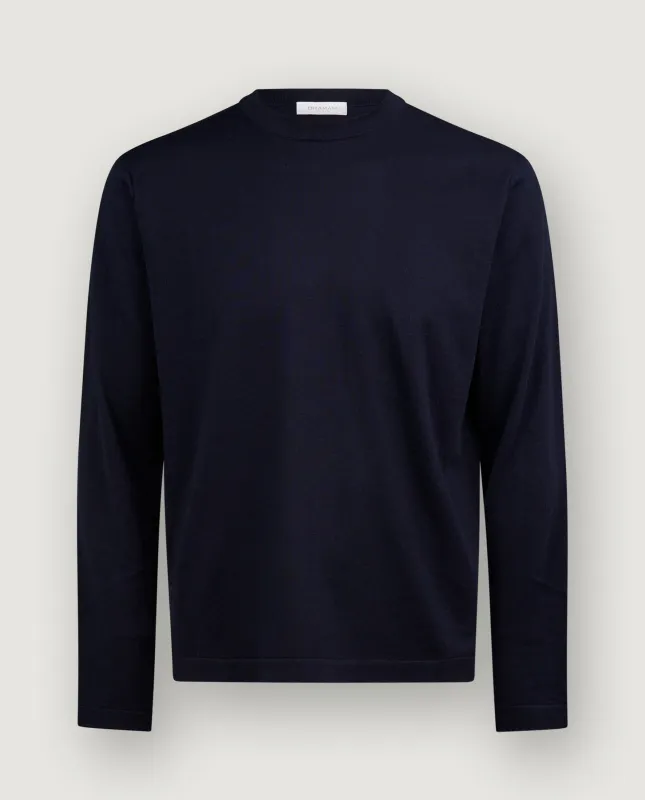 Katoen Zijde Trui - Donkerblauw sold by Pauw Amsterdam