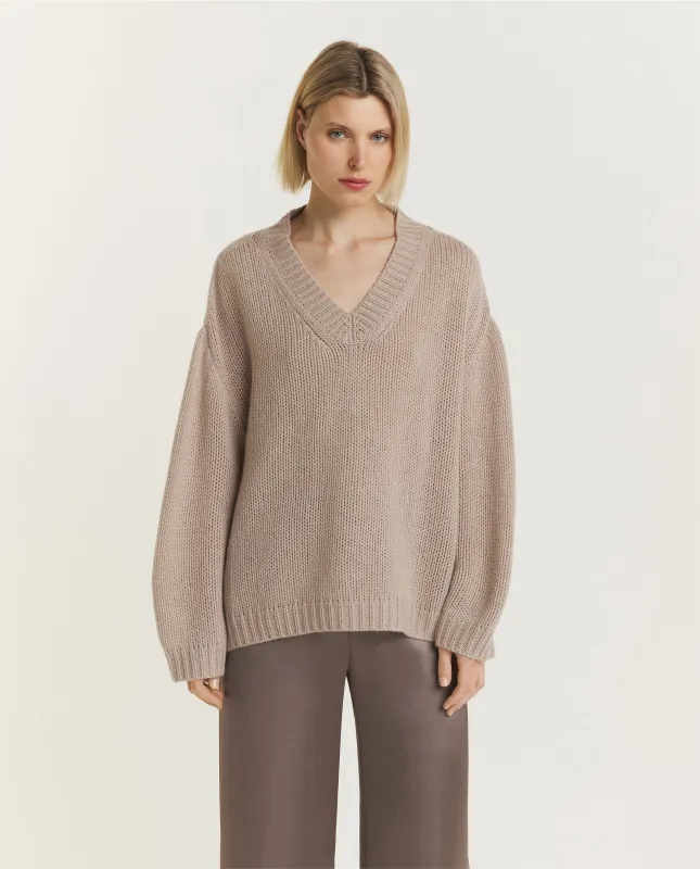 Wol Cashmere Trui - Lichtbruin sold by Pauw Amsterdam