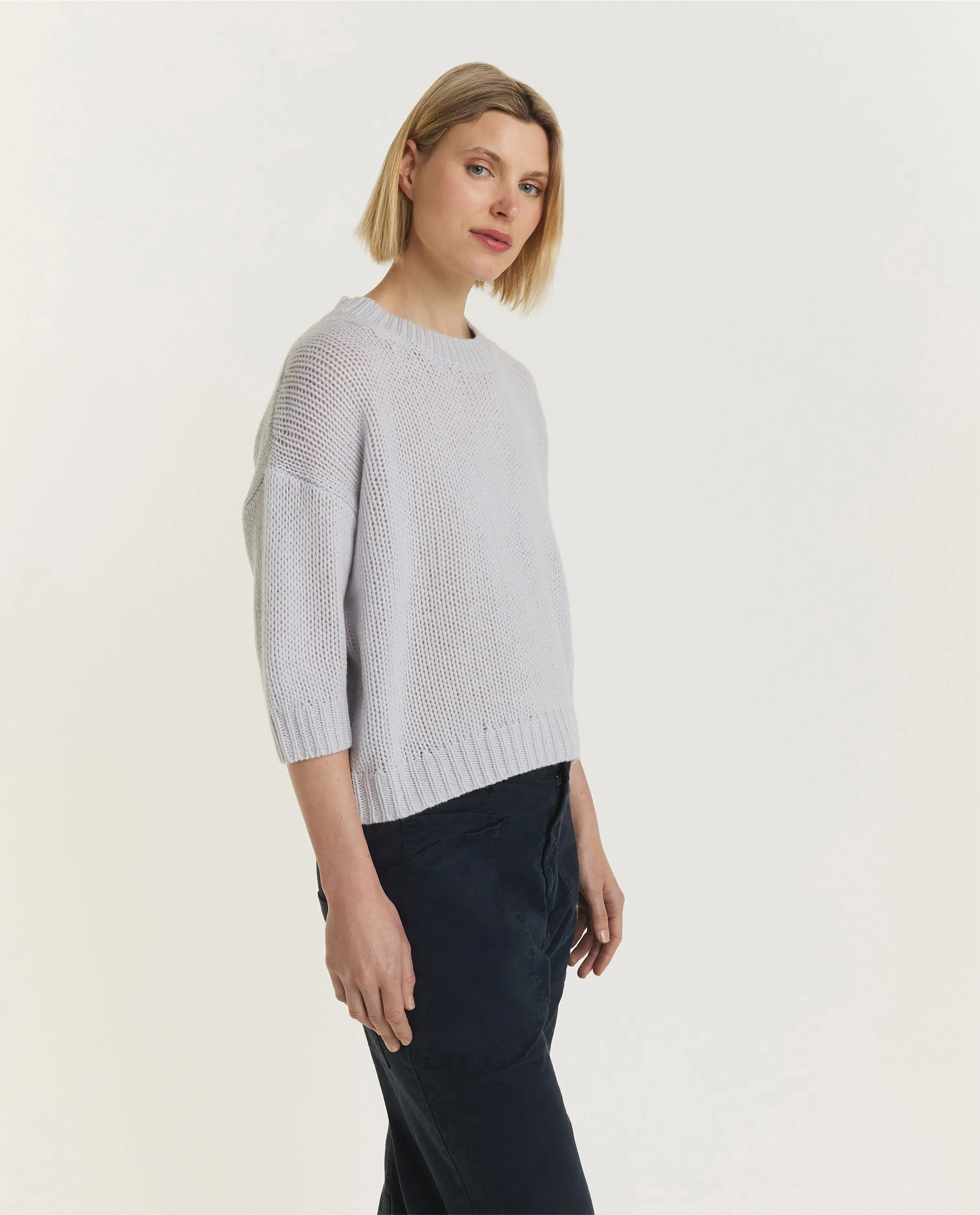 Wool Cashmere Trui - Lichtgrijs sold by Pauw Amsterdam product image thumbnail 4
