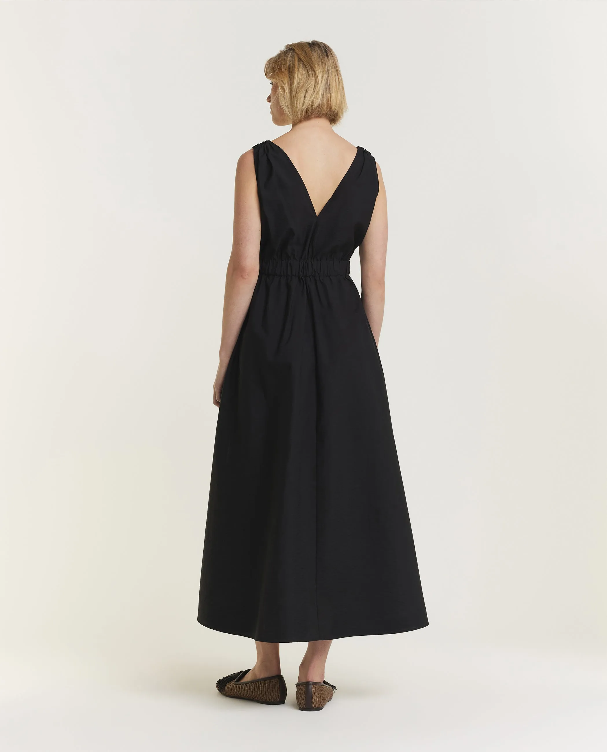 Poplin Jurk met Riem - Zwart sold by Pauw Amsterdam product image thumbnail 5